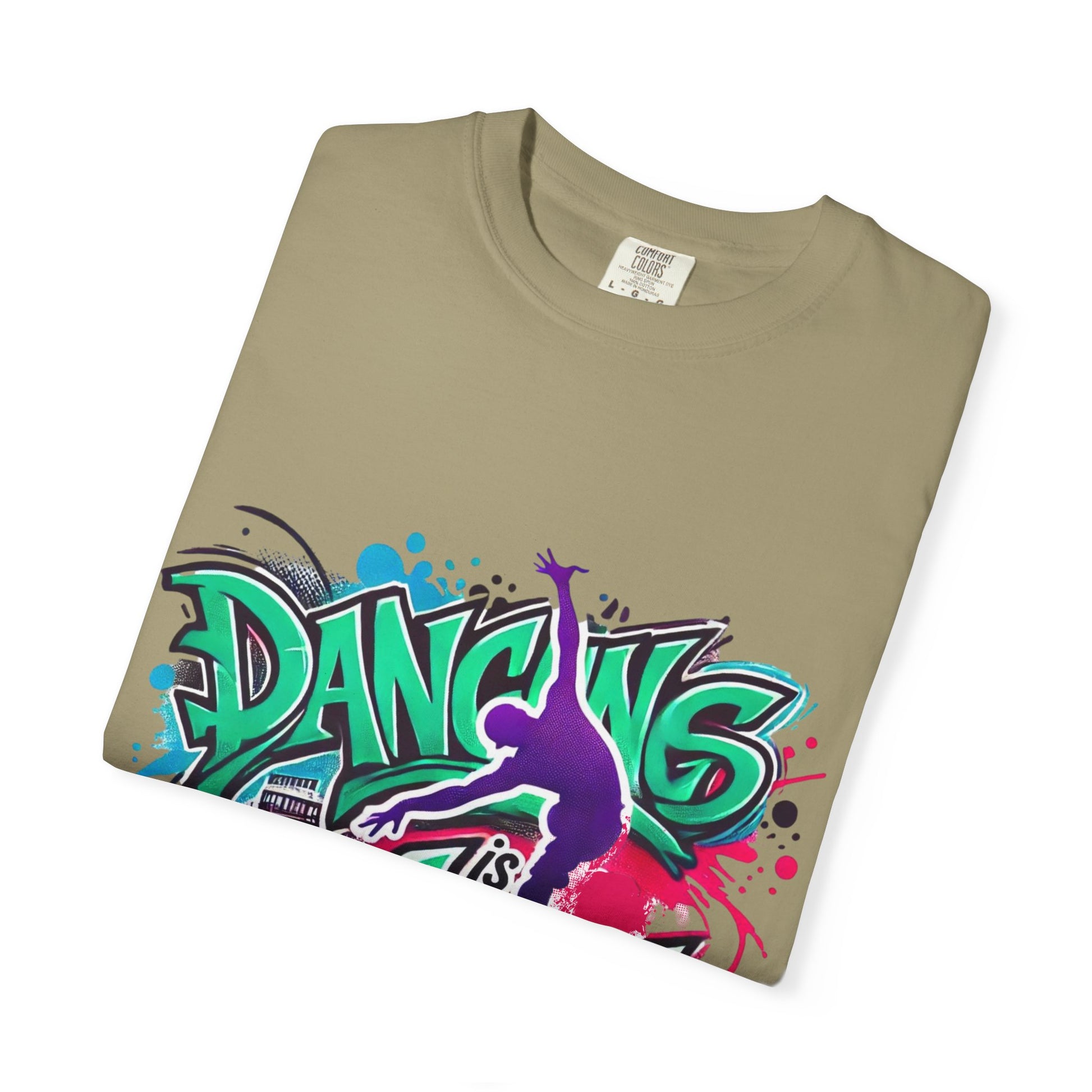 Artistic Dance T-Shirt, Urban Dance Tee, Street Art Apparel, Gift for Dancers, Graffiti Shirt, Colorful Expression Tee