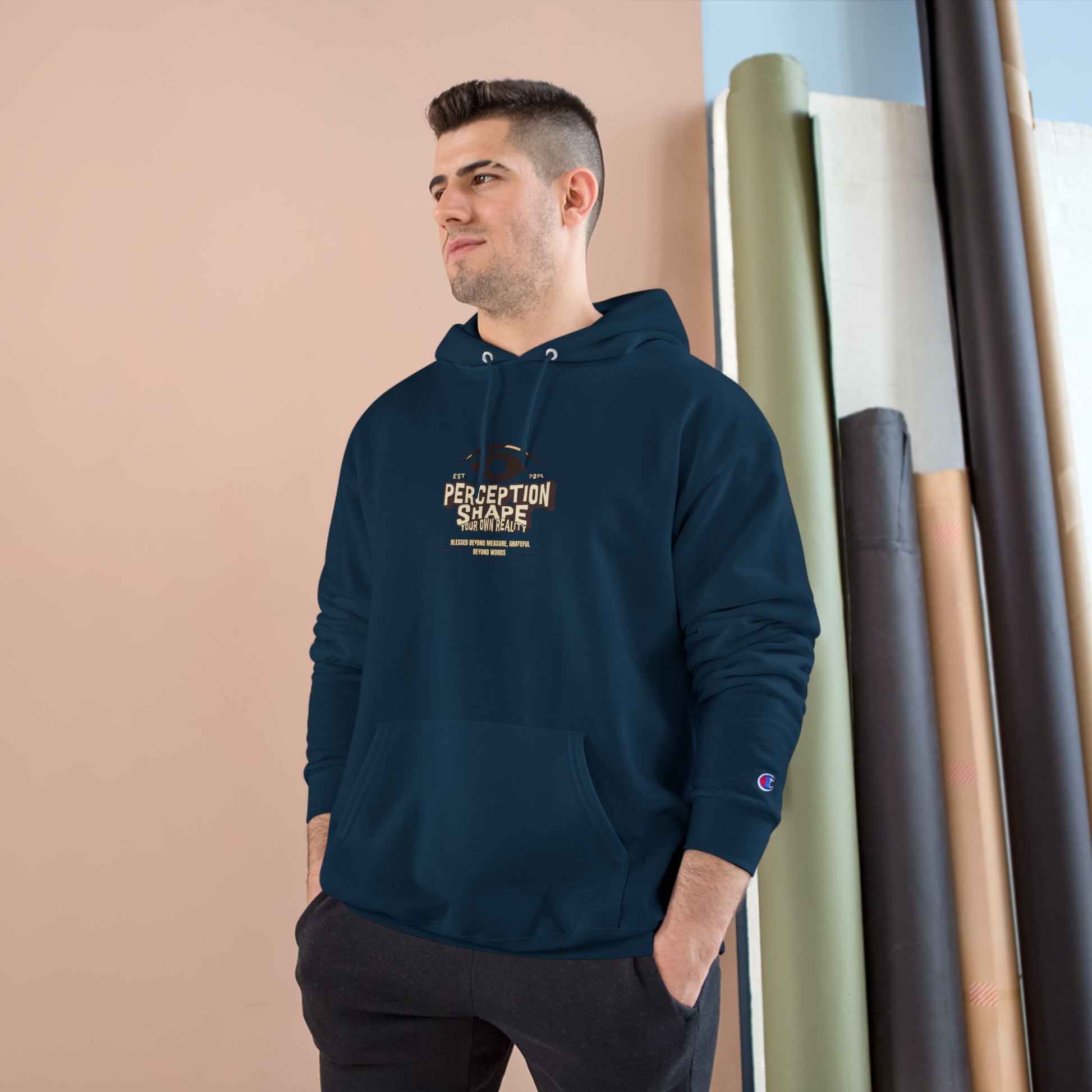 Champion Hoodie with 'Perception Share' Design - Cozy Hoodie for Casual Wear, Gift Ideas, Streetwear, Unique Fashion, Perfect for [...]