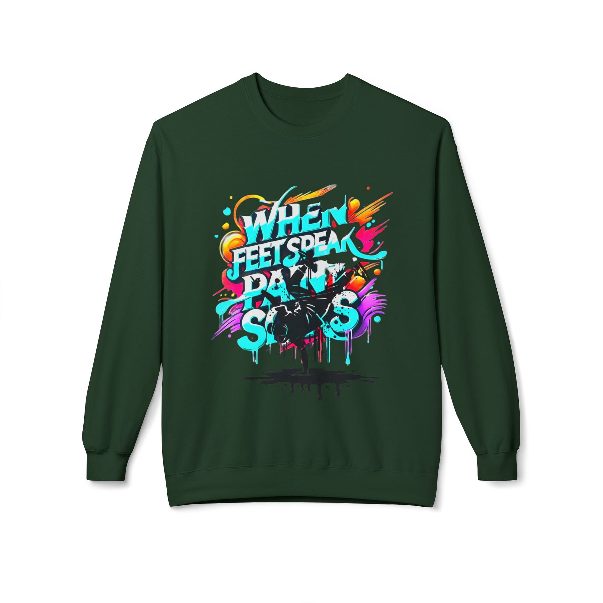 Bold in Motion Sweatshirt, Unisex Fashion Sweatshirt, Art Lover Apparel, Gift for Dancers, Street Art Crew
