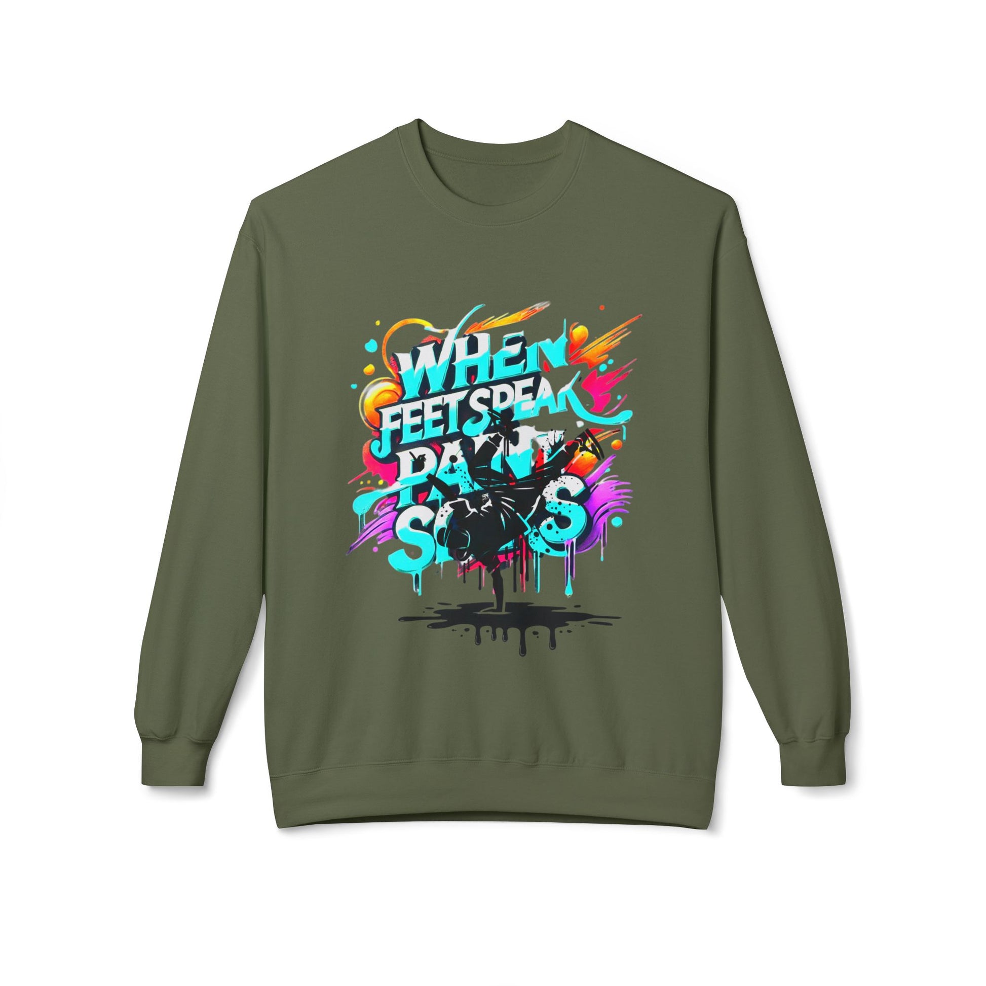 Bold in Motion Sweatshirt, Unisex Fashion Sweatshirt, Art Lover Apparel, Gift for Dancers, Street Art Crew