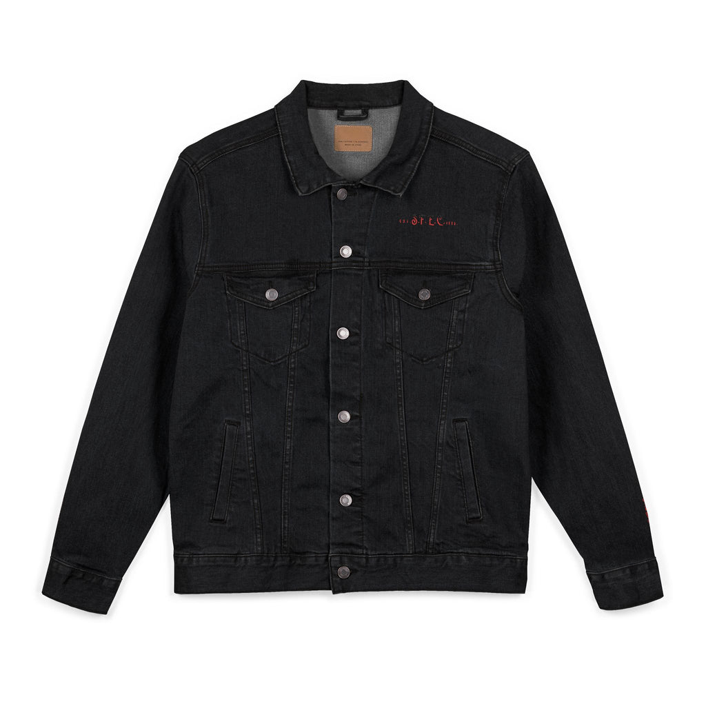 Unisex Classic Denim Jacket – Phoenix & Microphone Embroidered Back