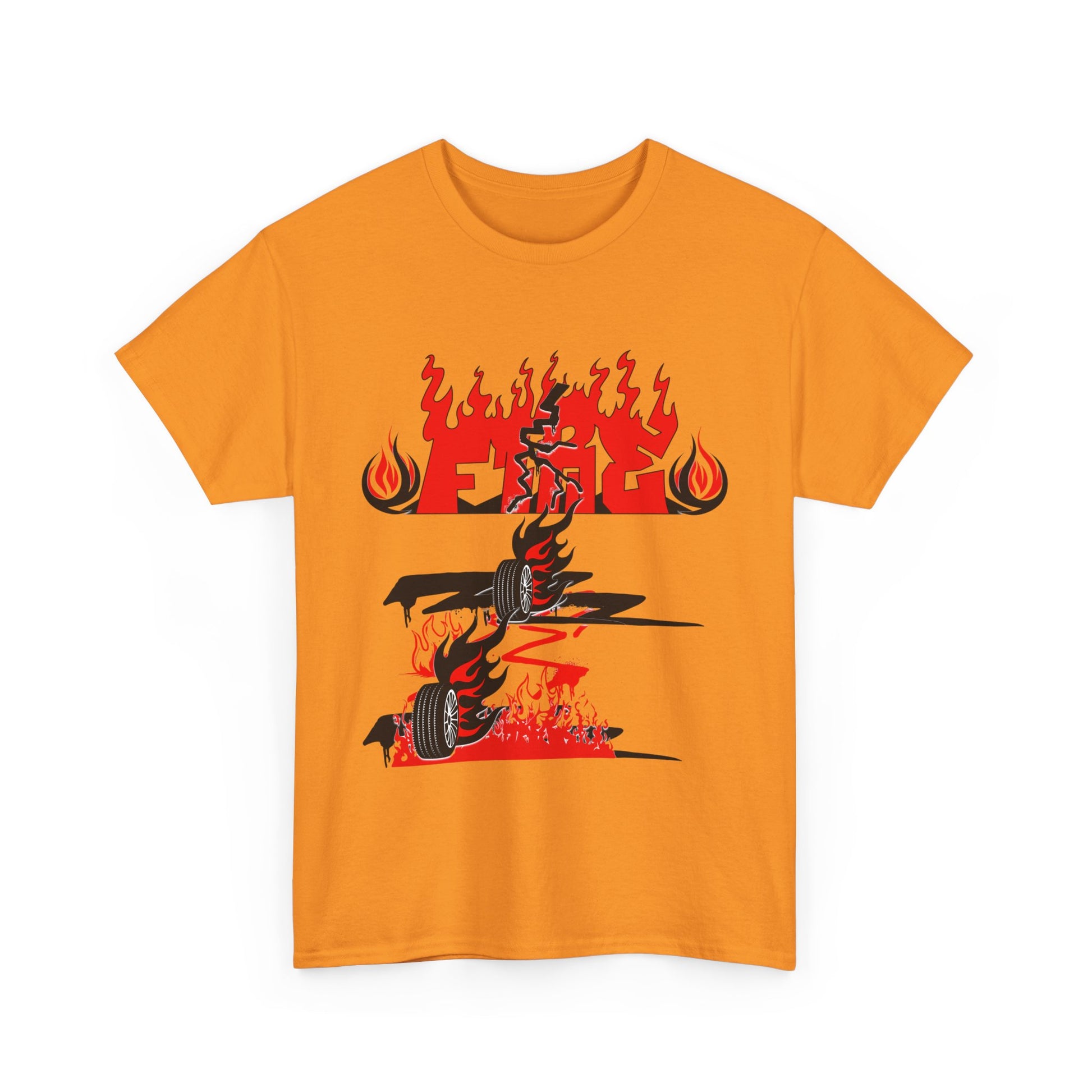 Fire Graphic Unisex Tee, Graphic T-Shirt, Casual Wear, Street Style, Gift for Him/Her, Festival Outfit