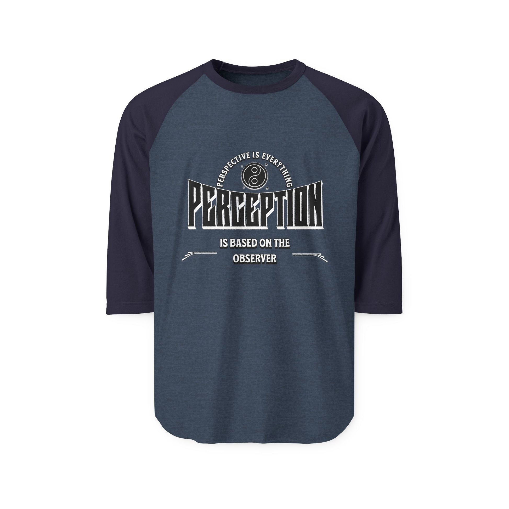 Unisex Three-Quarter Sleeve Raglan Shirt with 'Perception is Based on the Observer' Design - Casual Tee for Mindful Living, Great Gift [...]
