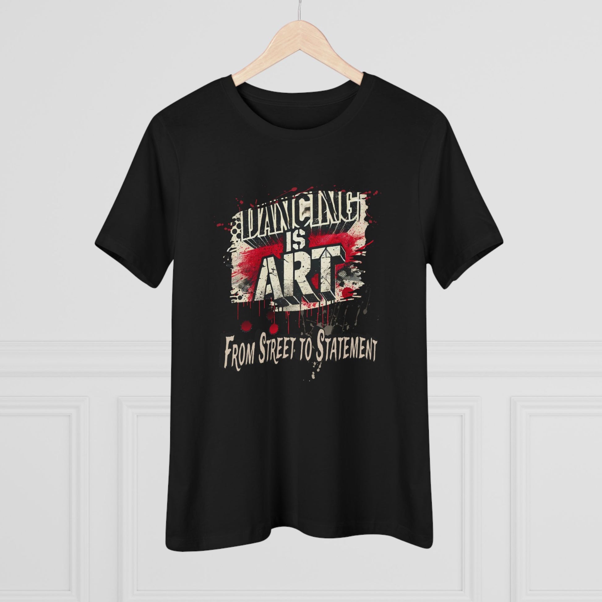 Dancing is Art Cotton Tee, Artistic Women's Shirt, Graphic Dance Top, Unique Gift for Dancers, Trendy Streetwear Tee