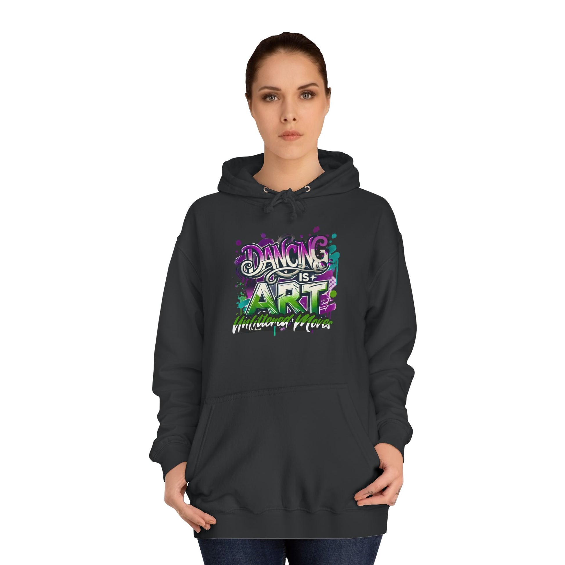 Breakdance Hoodie with Graffiti Typography - Unfiltered Moves