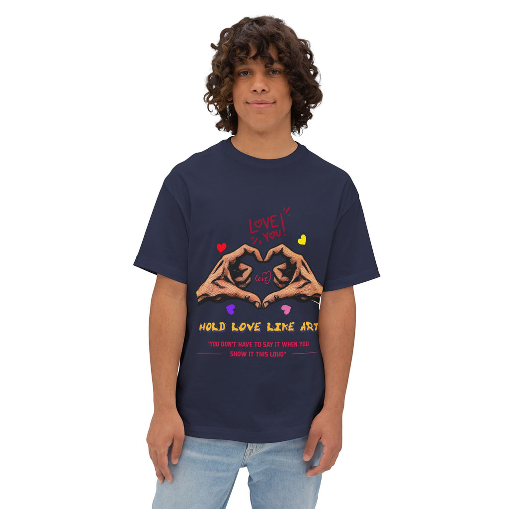 Unisex Oversized Boxy Tee - Love Life Art, Casual Wear, Gifts for Her, Art Apparel, Everyday Comfort Shirt