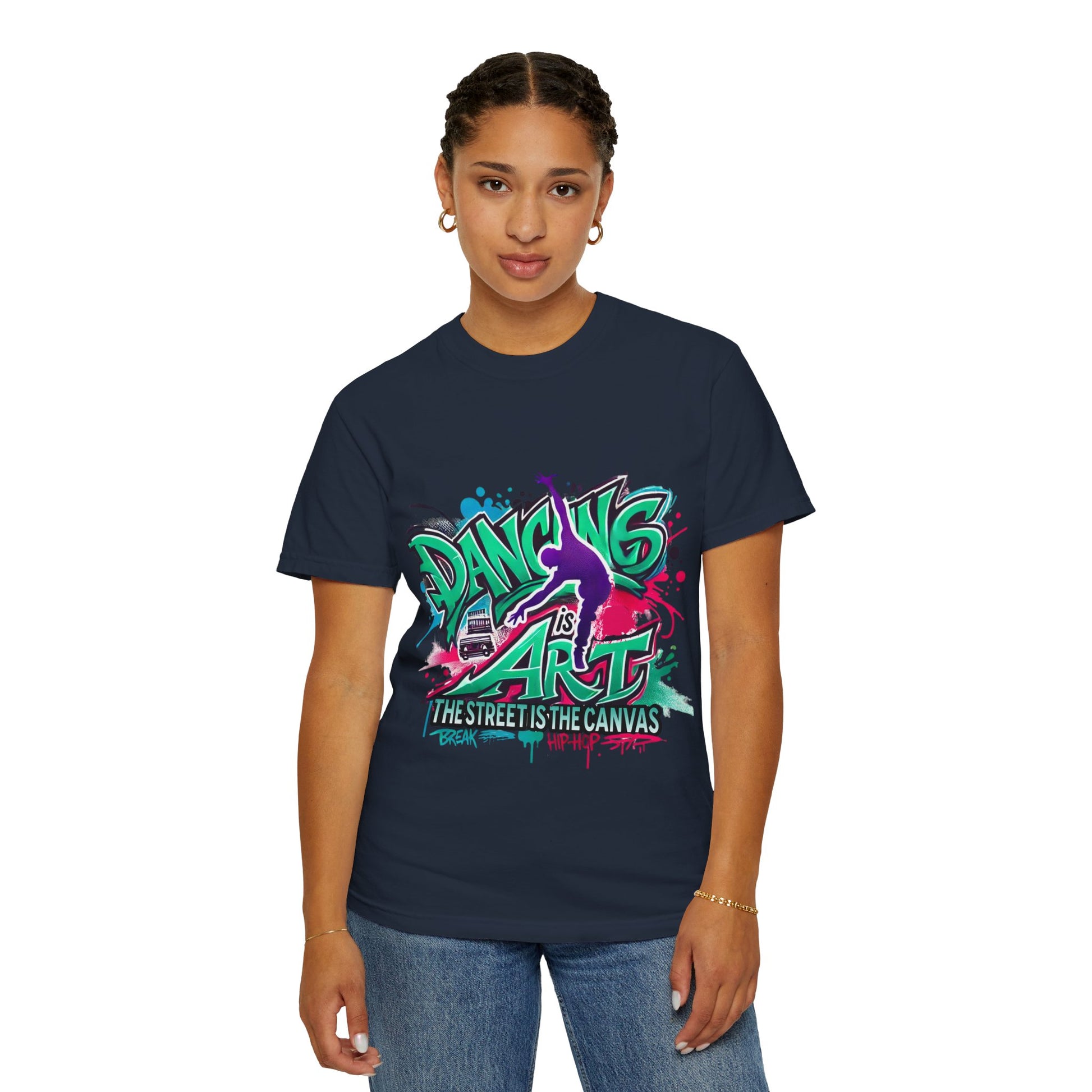 Artistic Dance T-Shirt, Urban Dance Tee, Street Art Apparel, Gift for Dancers, Graffiti Shirt, Colorful Expression Tee