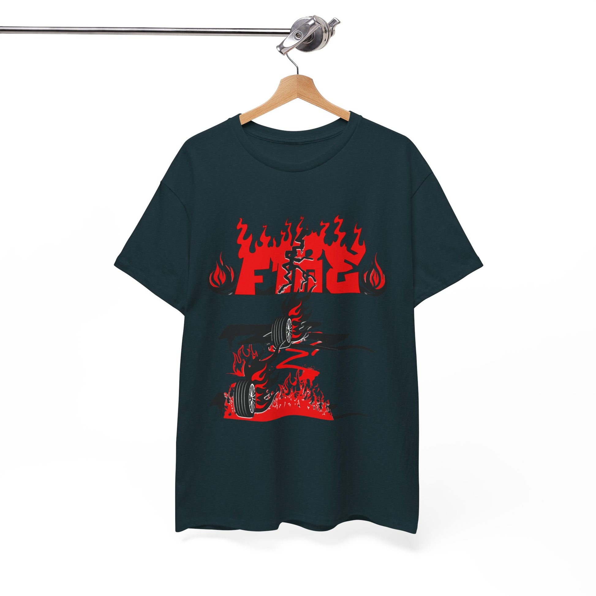 Fire Graphic Unisex Tee, Graphic T-Shirt, Casual Wear, Street Style, Gift for Him/Her, Festival Outfit