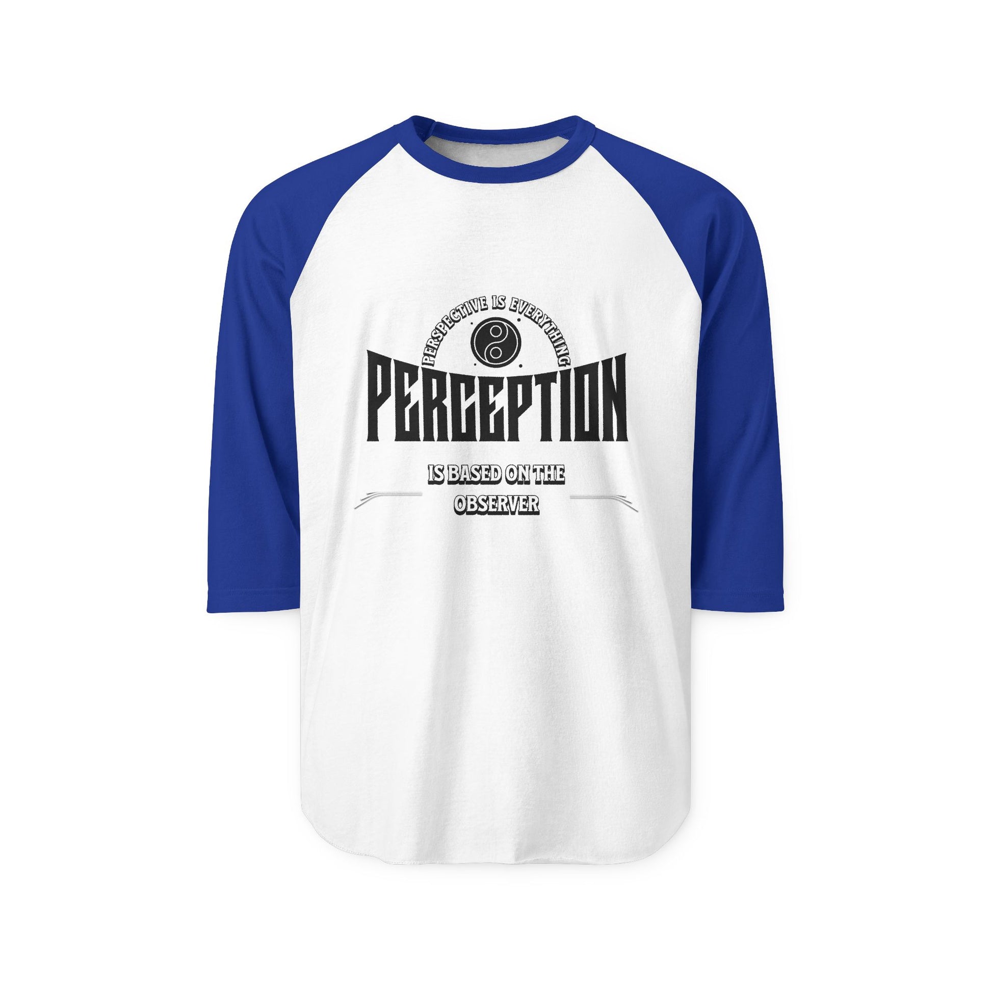 Unisex Three-Quarter Sleeve Raglan Shirt with 'Perception is Based on the Observer' Design - Casual Tee for Mindful Living, Great Gift [...]