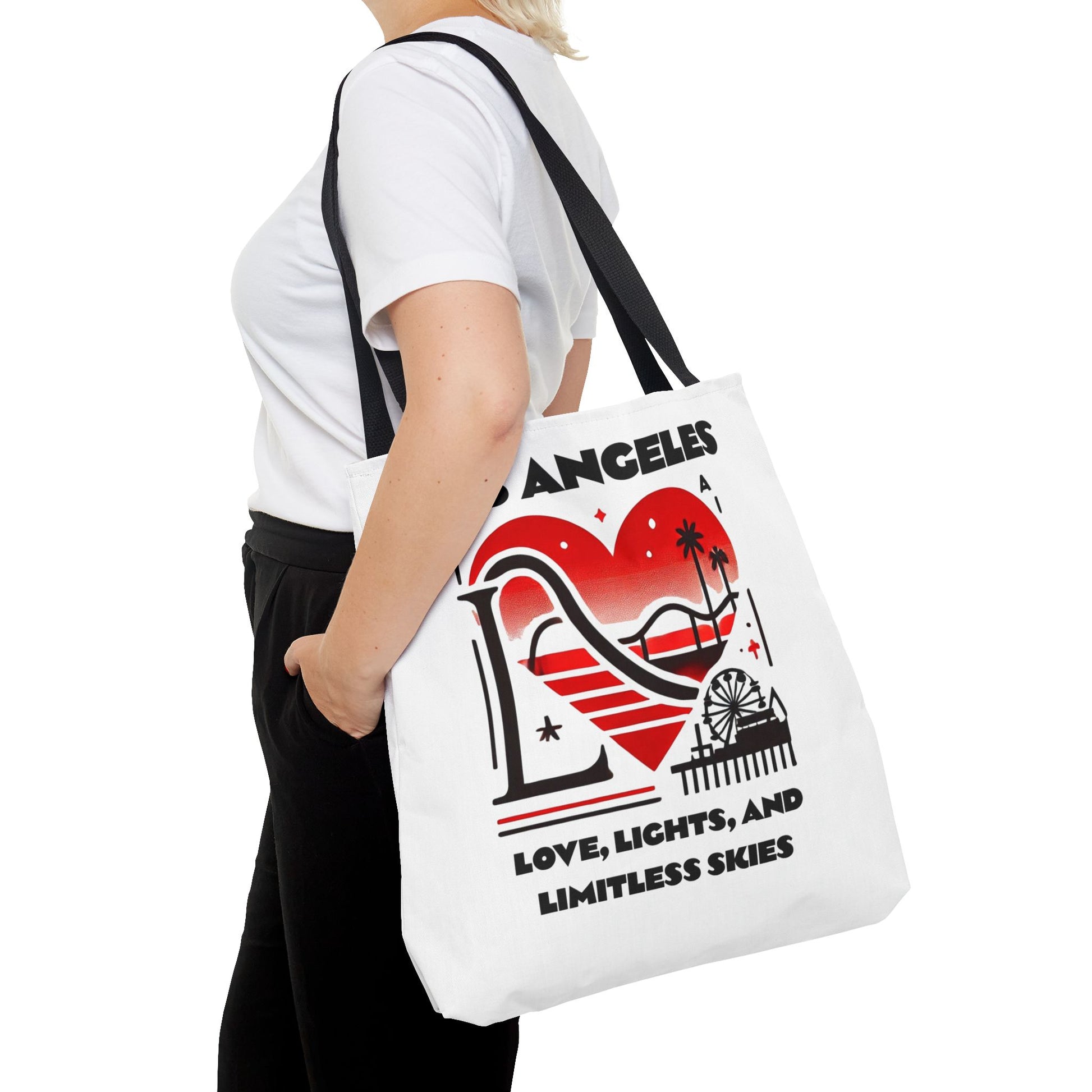 Los Angeles Love Tote Bag | AOP Beach Bag, Shopping Tote, Travel Bag, Eco-Friendly Gift, California Souvenir