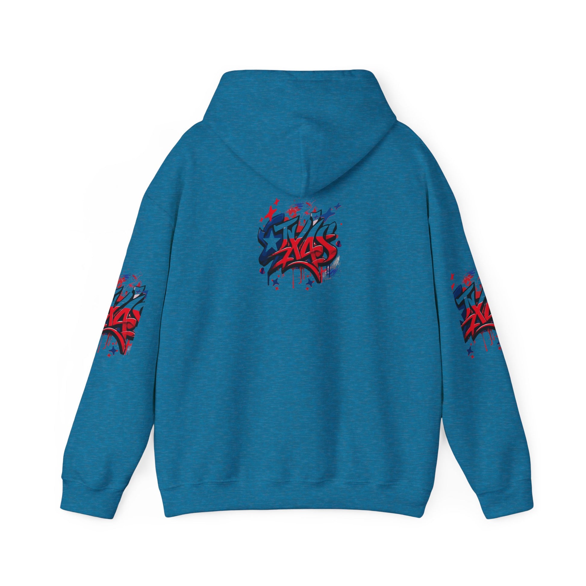 Patriotic Graffiti Hoodie, Cozy Sweatshirt for Casual Wear, Perfect Gift for July 4th, Stylish Streetwear, Unisex Fashion