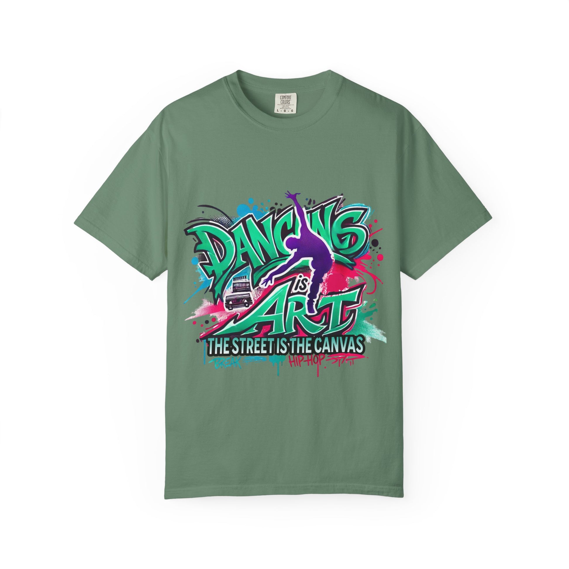 Artistic Dance T-Shirt, Urban Dance Tee, Street Art Apparel, Gift for Dancers, Graffiti Shirt, Colorful Expression Tee