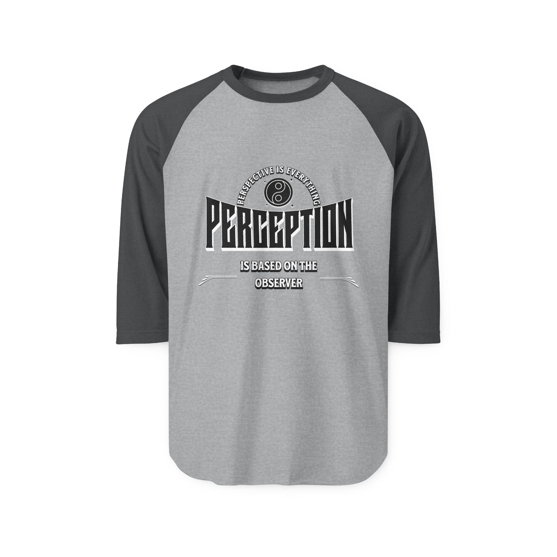 Unisex Three-Quarter Sleeve Raglan Shirt with 'Perception is Based on the Observer' Design - Casual Tee for Mindful Living, Great Gift [...]