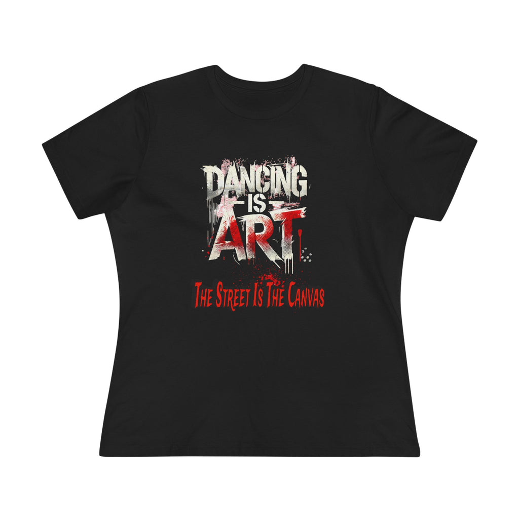 Dancing is Art Cotton Tee, Artistic Women's Shirt, Graphic Dance Top, Unique Gift for Dancers, Trendy Streetwear Tee