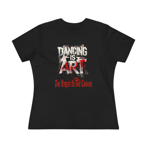 Dancing is Art Cotton Tee, Artistic Women's Shirt, Graphic Dance Top, Unique Gift for Dancers, Trendy Streetwear Tee
