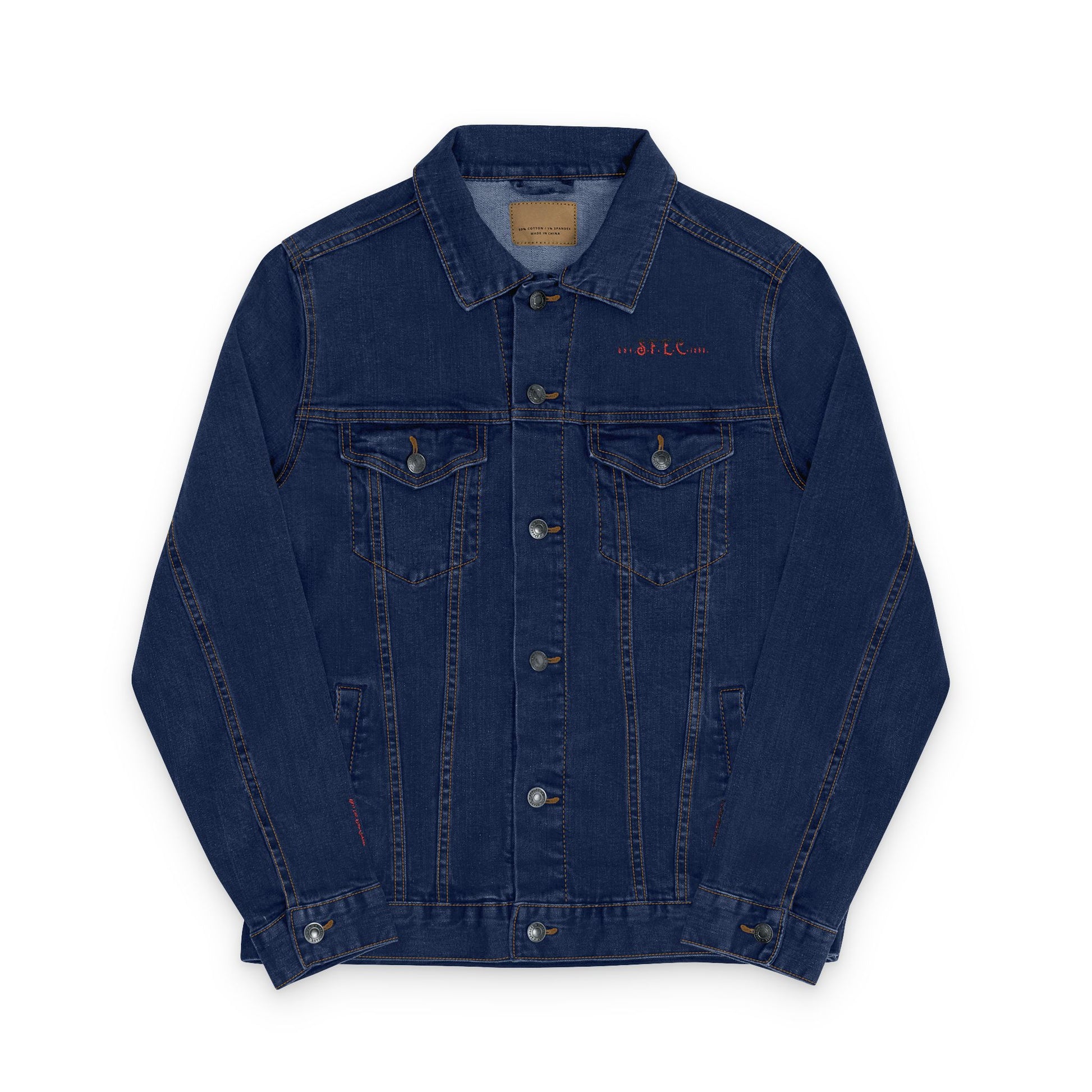 Unisex Classic Denim Jacket – Phoenix & Microphone Embroidered Back