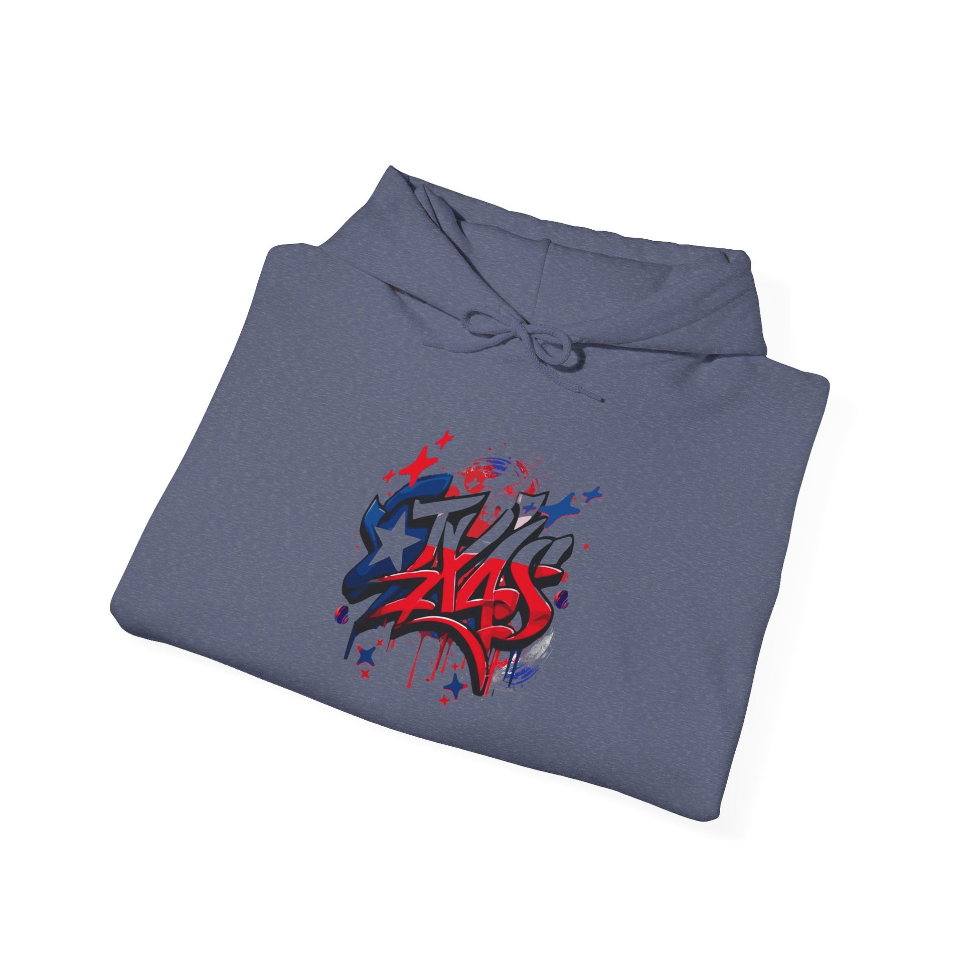 Patriotic Graffiti Hoodie, Cozy Sweatshirt for Casual Wear, Perfect Gift for July 4th, Stylish Streetwear, Unisex Fashion