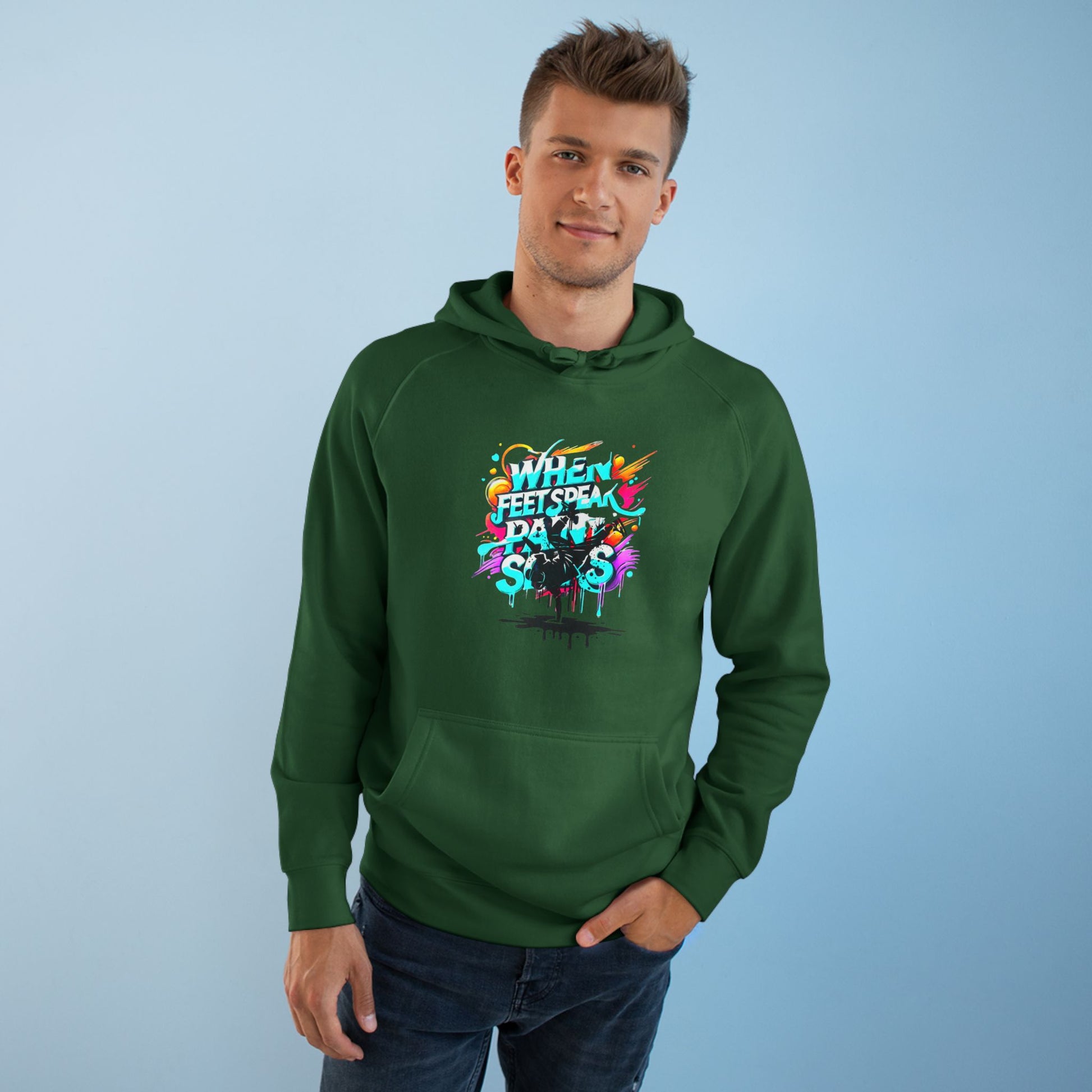 Urban Expression Graffiti Hoodie - When Feet Speak, Paint Soars Hoodie.