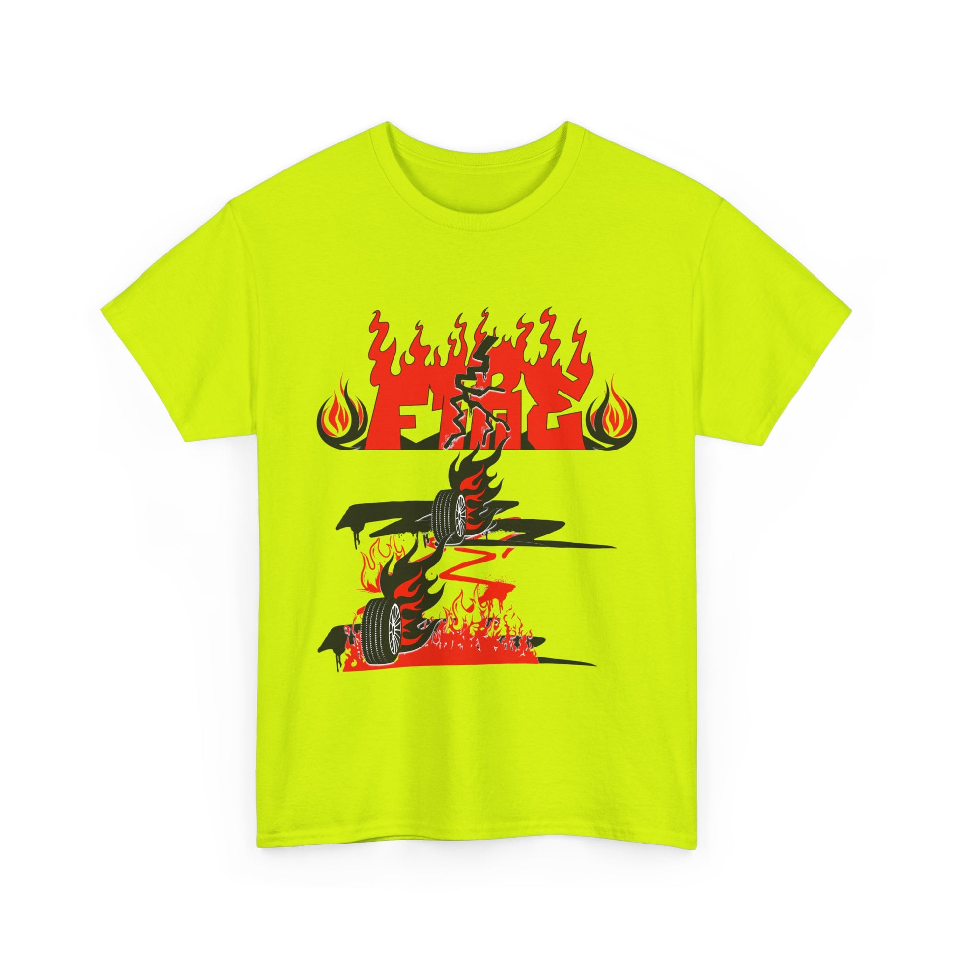 Fire Graphic Unisex Tee, Graphic T-Shirt, Casual Wear, Street Style, Gift for Him/Her, Festival Outfit