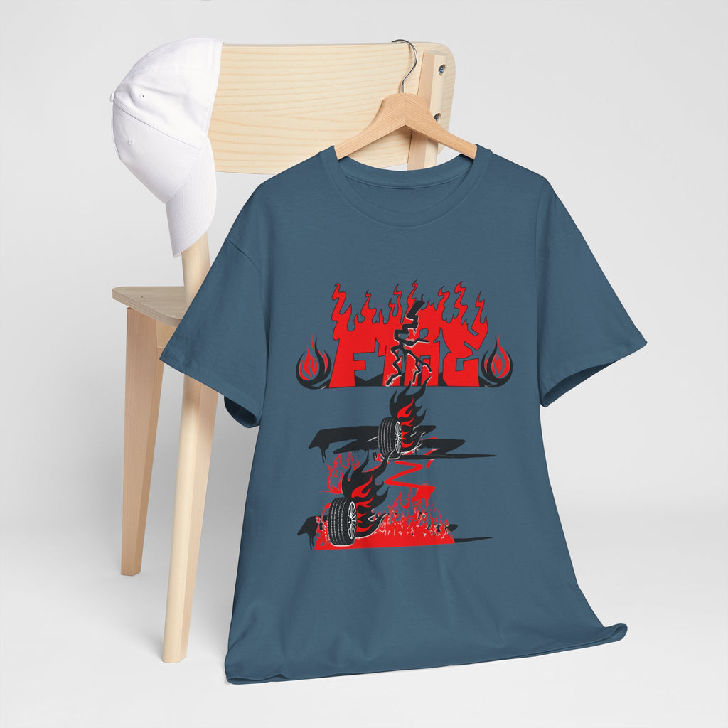 Fire Graphic Unisex Tee, Graphic T-Shirt, Casual Wear, Street Style, Gift for Him/Her, Festival Outfit