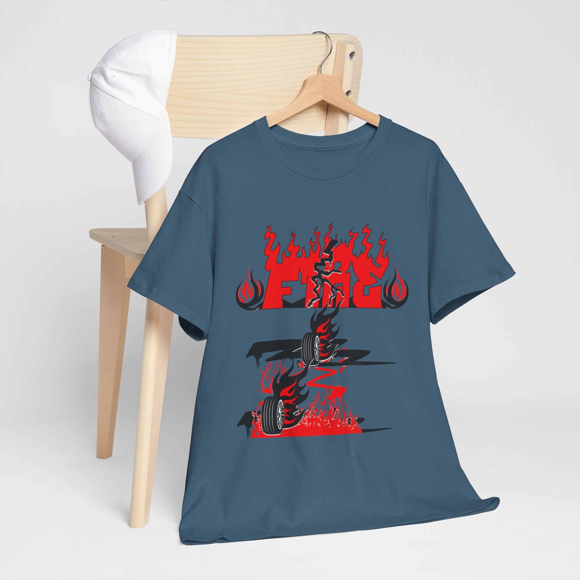 Fire Graphic Unisex Tee, Graphic T-Shirt, Casual Wear, Street Style, Gift for Him/Her, Festival Outfit