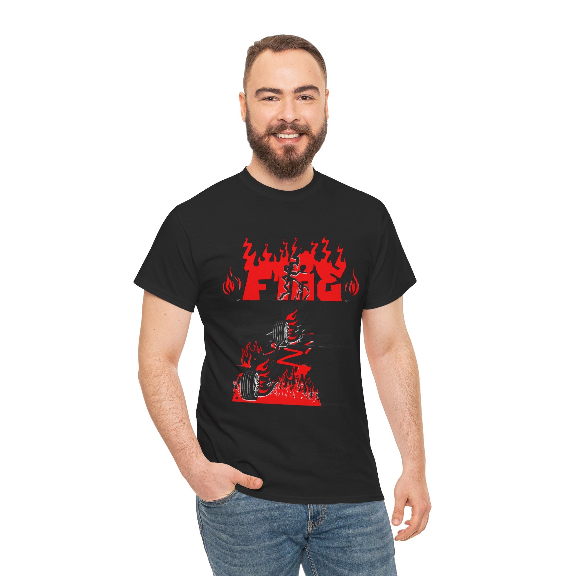 Fire Graphic Unisex Tee, Graphic T-Shirt, Casual Wear, Street Style, Gift for Him/Her, Festival Outfit