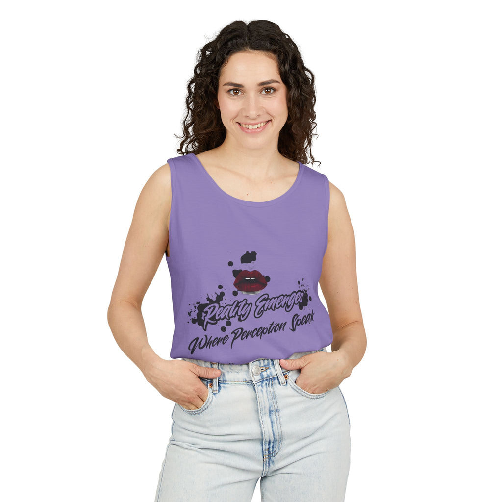 Tank Top - "Create Yourself" Quote Design, Motivational Apparel, Gift for Self-Love, Summer Essential, Positive Vibes