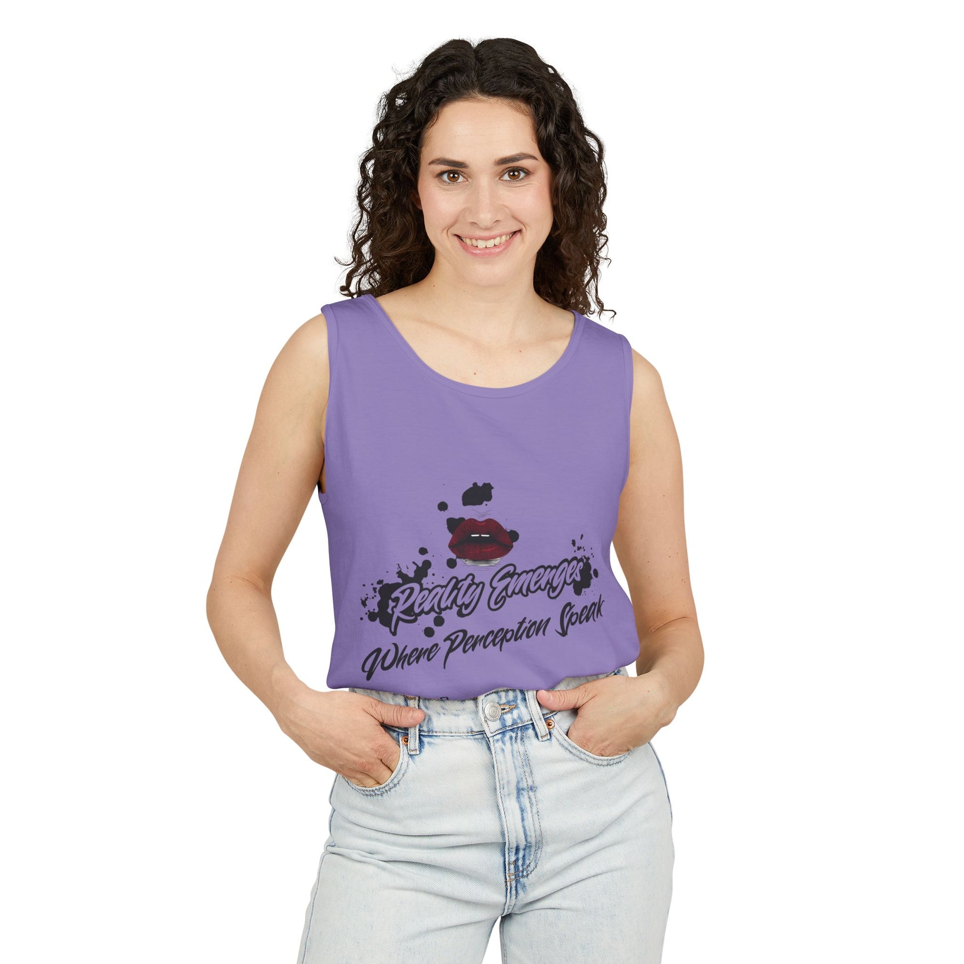 Tank Top - "Create Yourself" Quote Design, Motivational Apparel, Gift for Self-Love, Summer Essential, Positive Vibes