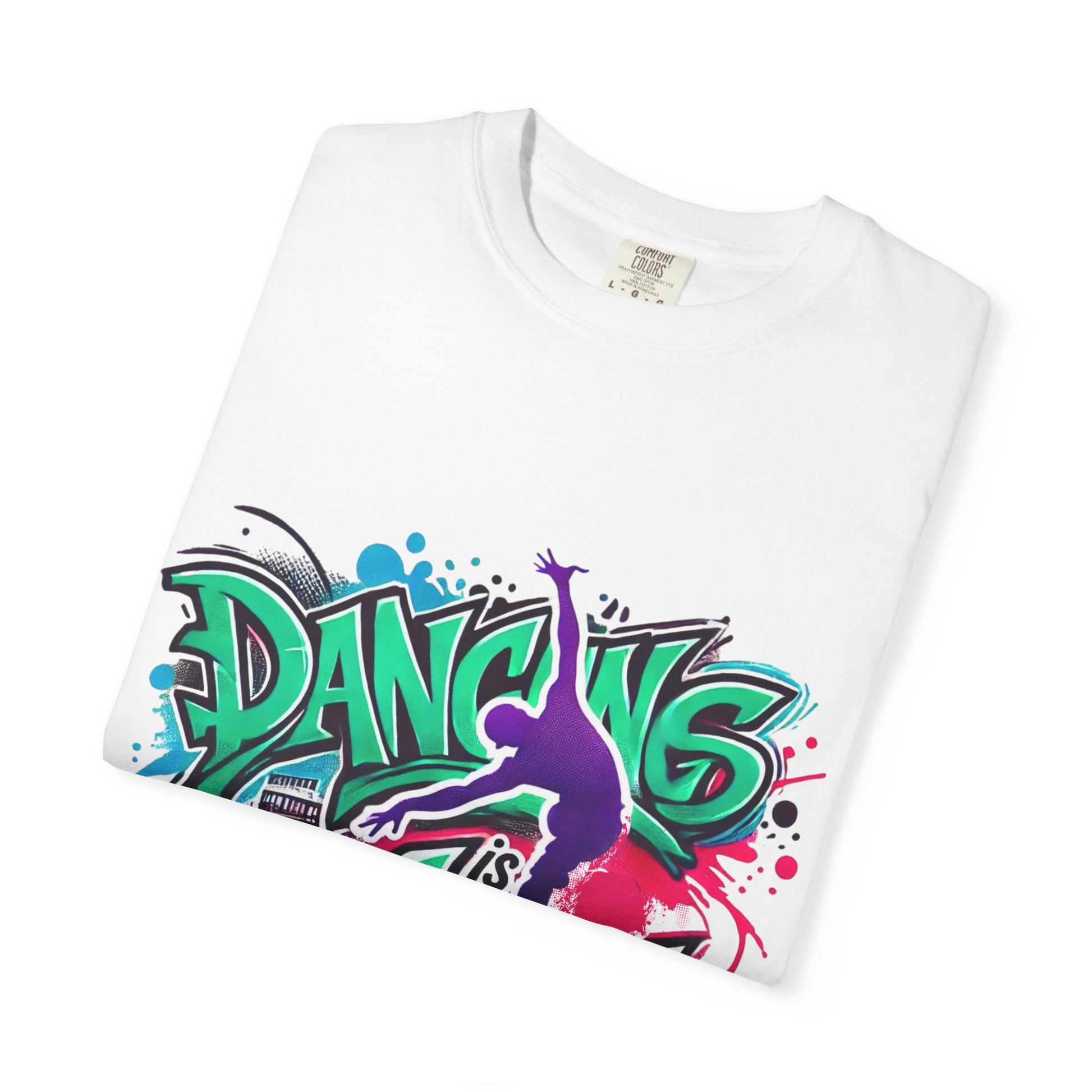 Artistic Dance T-Shirt, Urban Dance Tee, Street Art Apparel, Gift for Dancers, Graffiti Shirt, Colorful Expression Tee