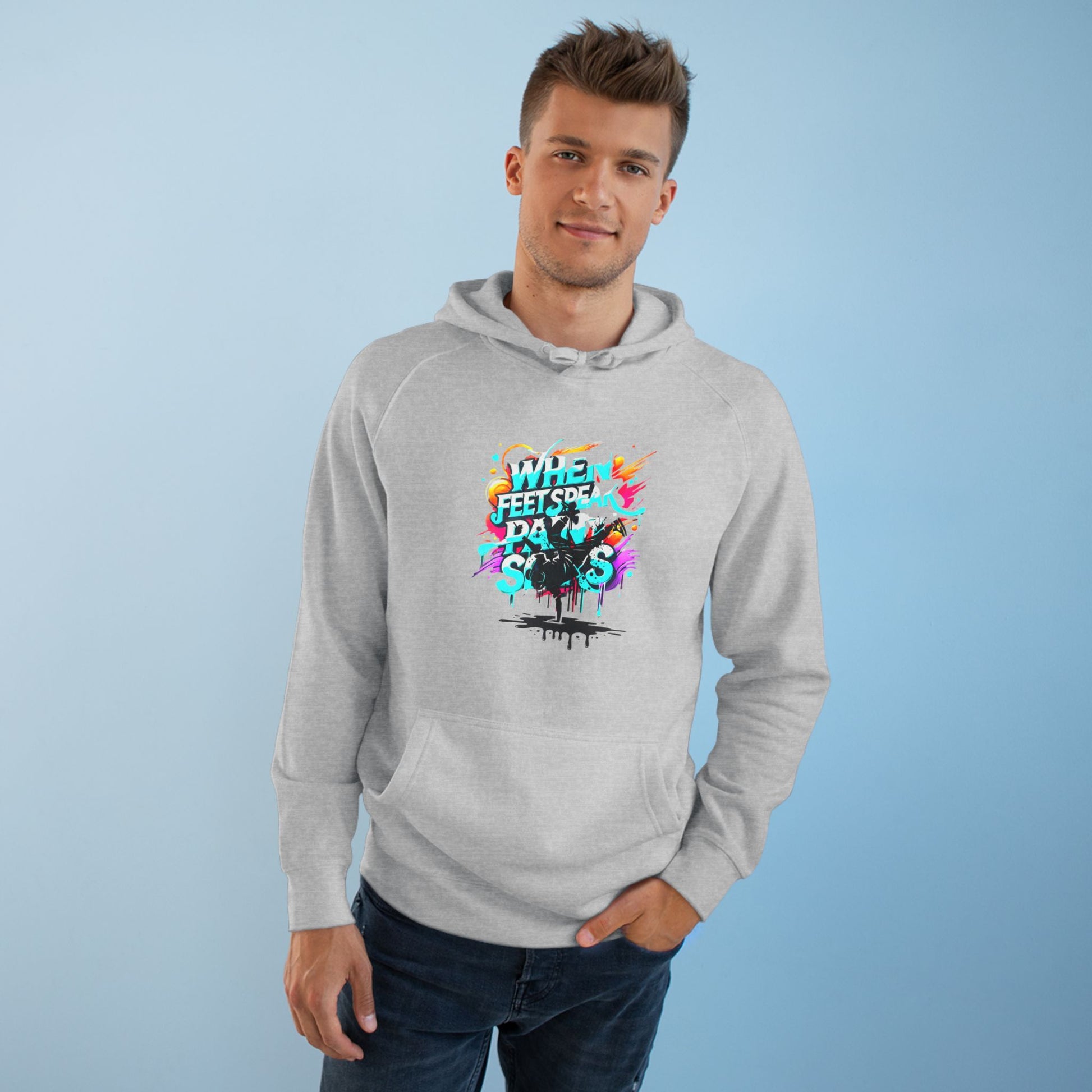 Urban Expression Graffiti Hoodie - When Feet Speak, Paint Soars Hoodie.