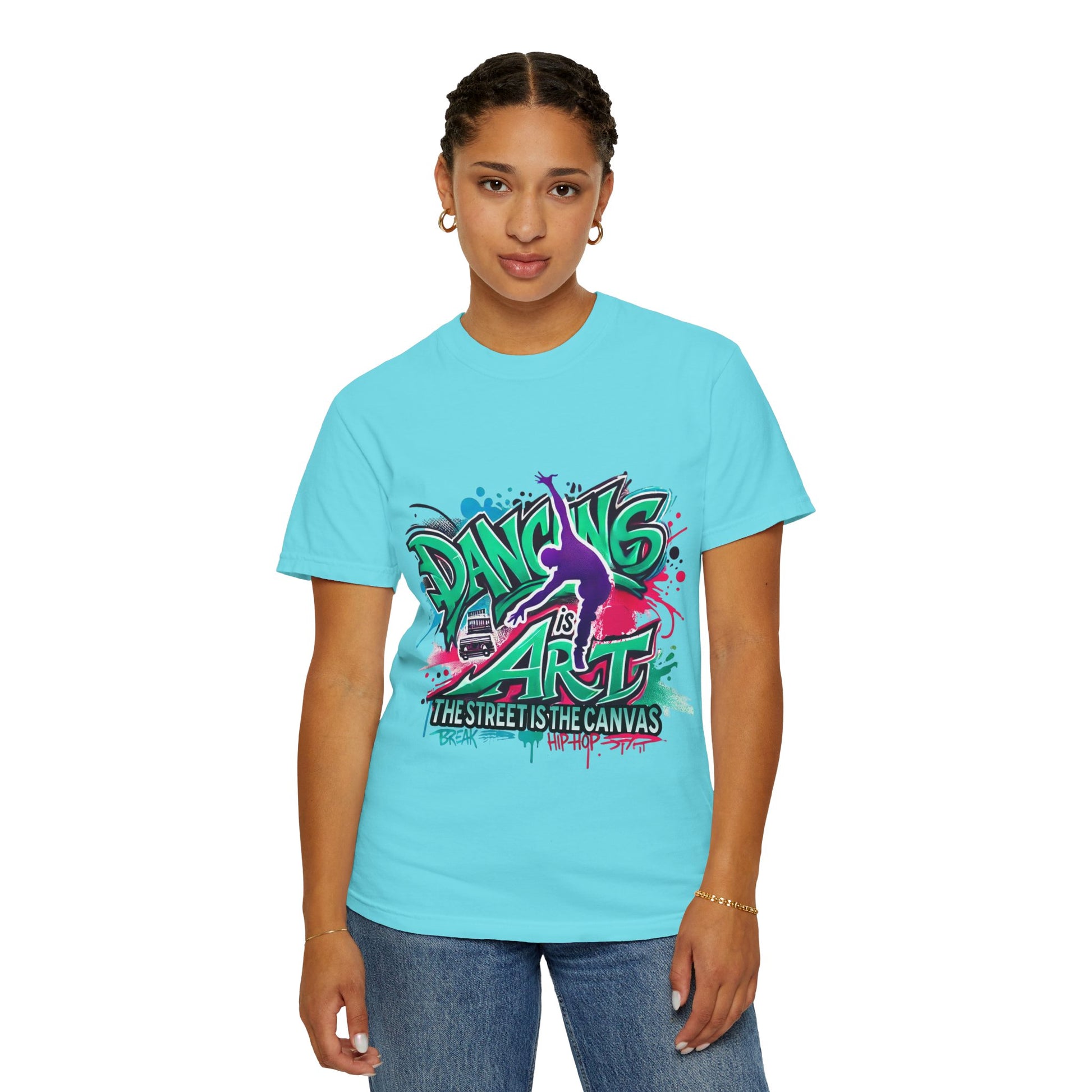 Artistic Dance T-Shirt, Urban Dance Tee, Street Art Apparel, Gift for Dancers, Graffiti Shirt, Colorful Expression Tee