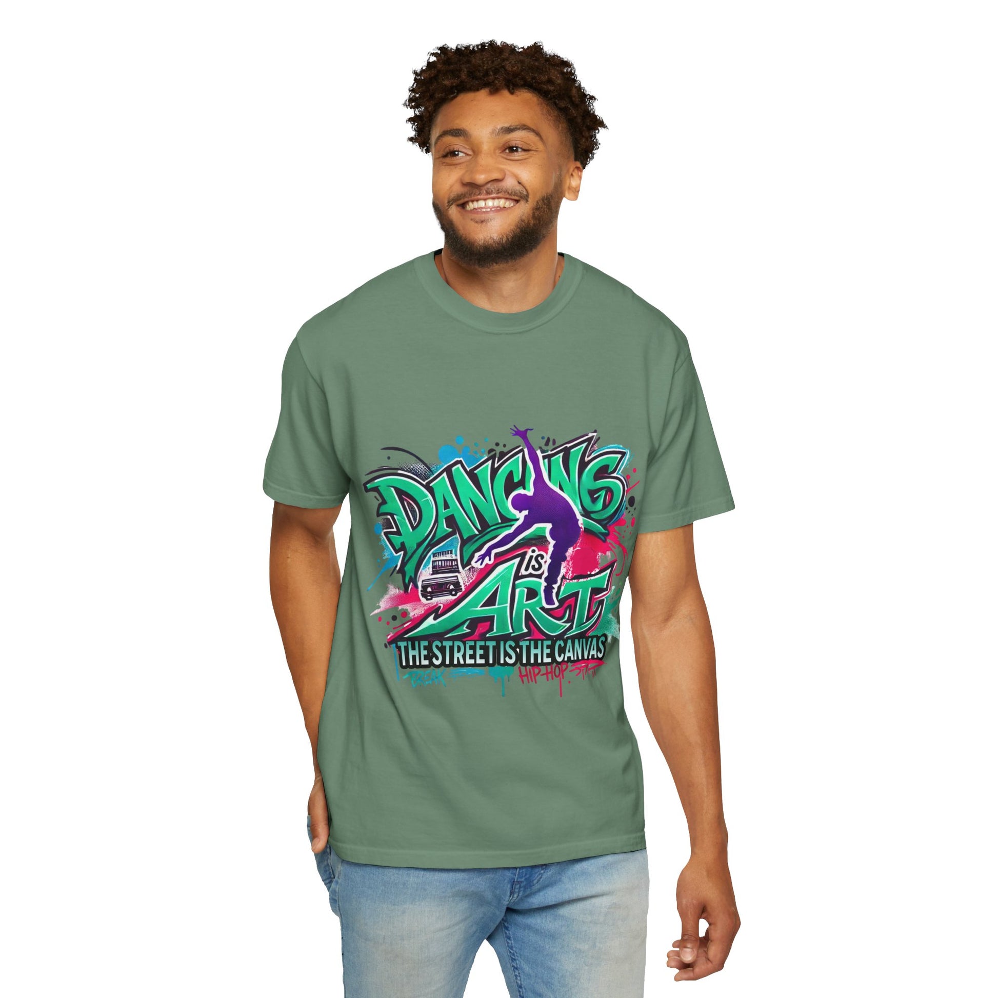 Artistic Dance T-Shirt, Urban Dance Tee, Street Art Apparel, Gift for Dancers, Graffiti Shirt, Colorful Expression Tee