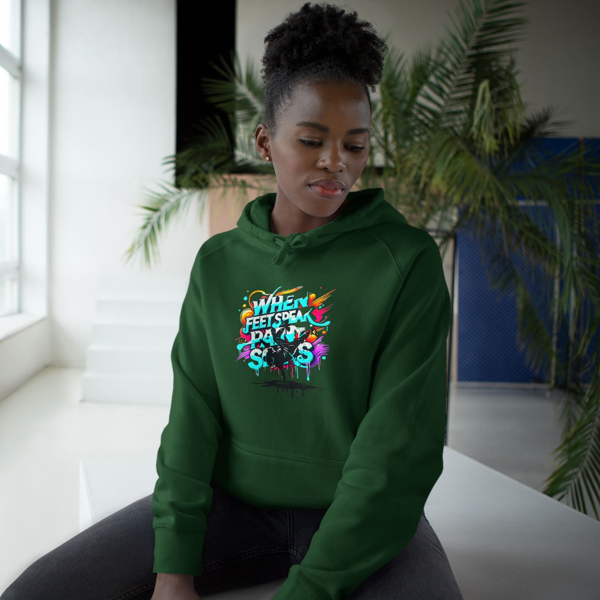 Urban Expression Graffiti Hoodie - When Feet Speak, Paint Soars Hoodie.