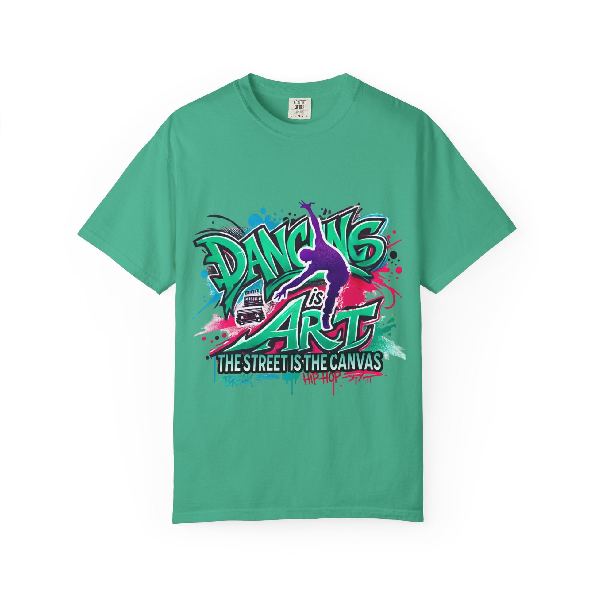 Artistic Dance T-Shirt, Urban Dance Tee, Street Art Apparel, Gift for Dancers, Graffiti Shirt, Colorful Expression Tee