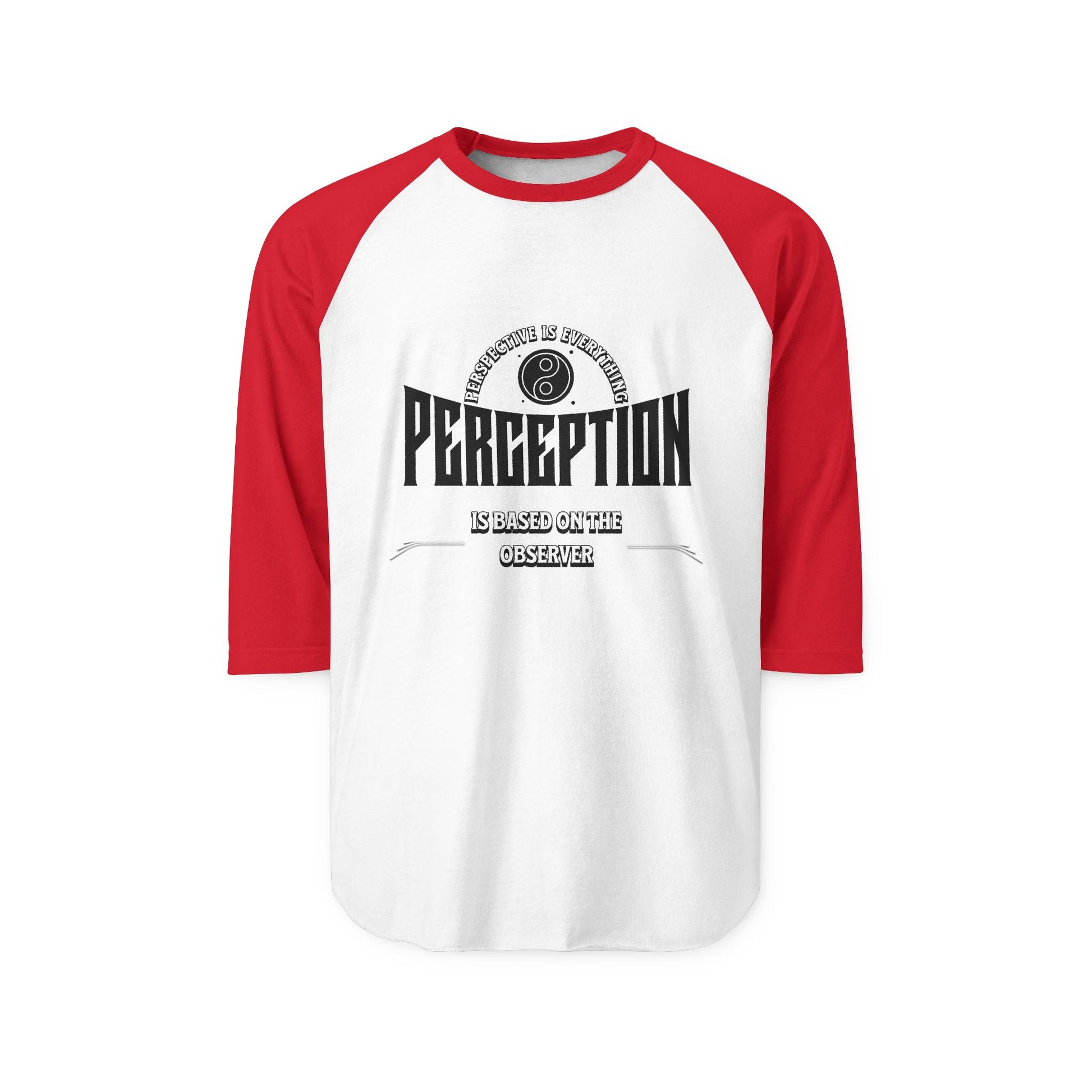 Unisex Three-Quarter Sleeve Raglan Shirt with 'Perception is Based on the Observer' Design - Casual Tee for Mindful Living, Great Gift [...]