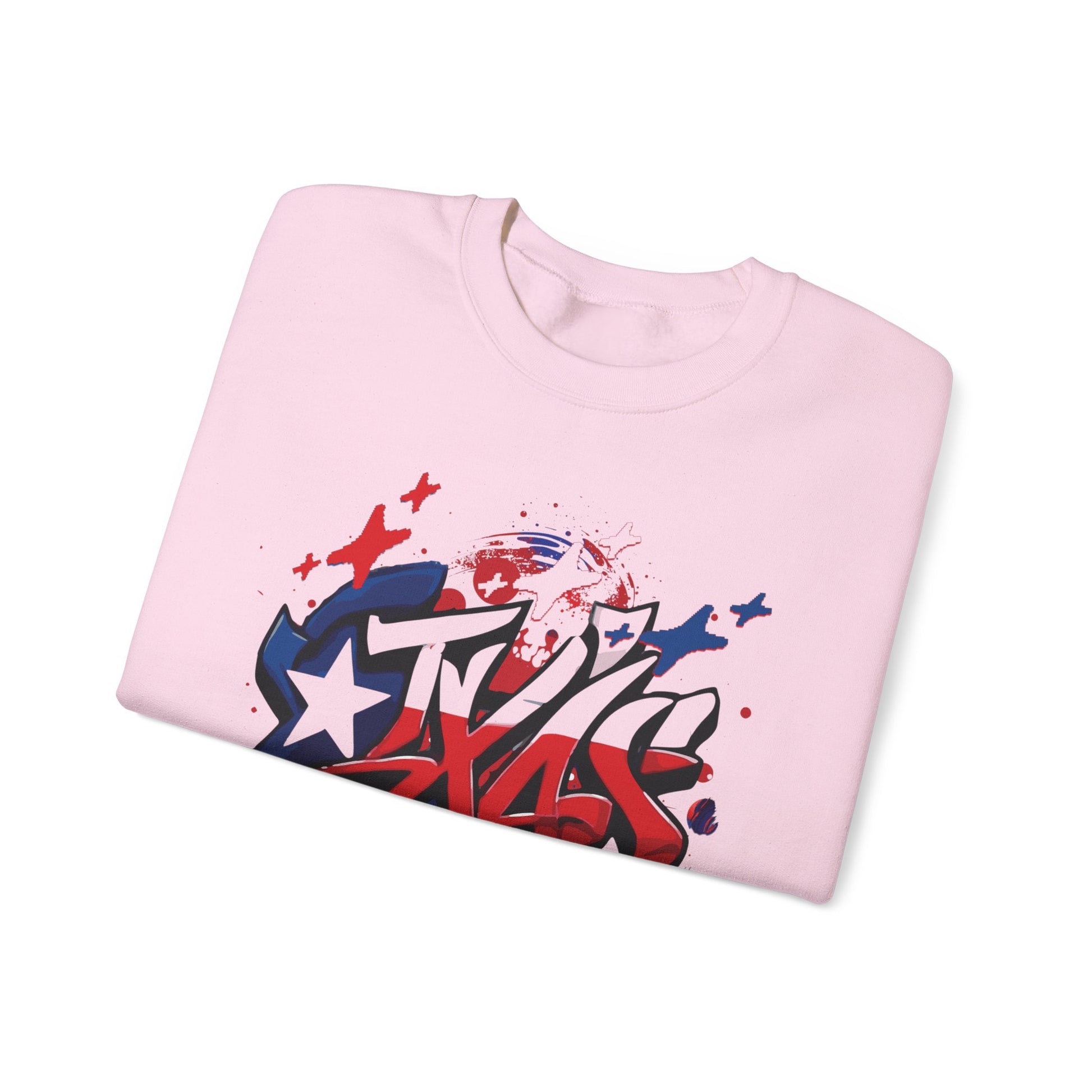 Texas Graffiti Crewneck Sweatshirt, Urban Streetwear, Unisex Fashion, Graphic Sweatshirt, Cozy Layering Piece, Gift for Him/Her