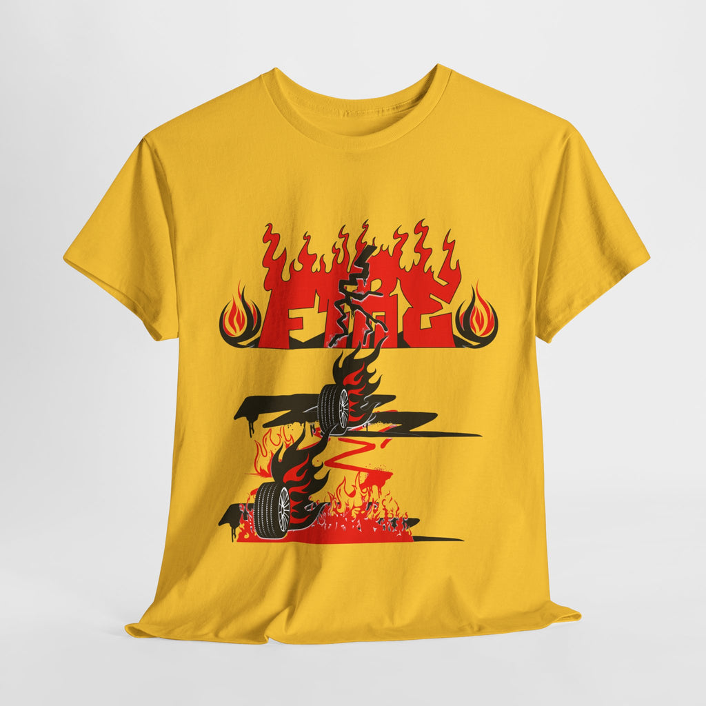 Fire Graphic Unisex Tee, Graphic T-Shirt, Casual Wear, Street Style, Gift for Him/Her, Festival Outfit