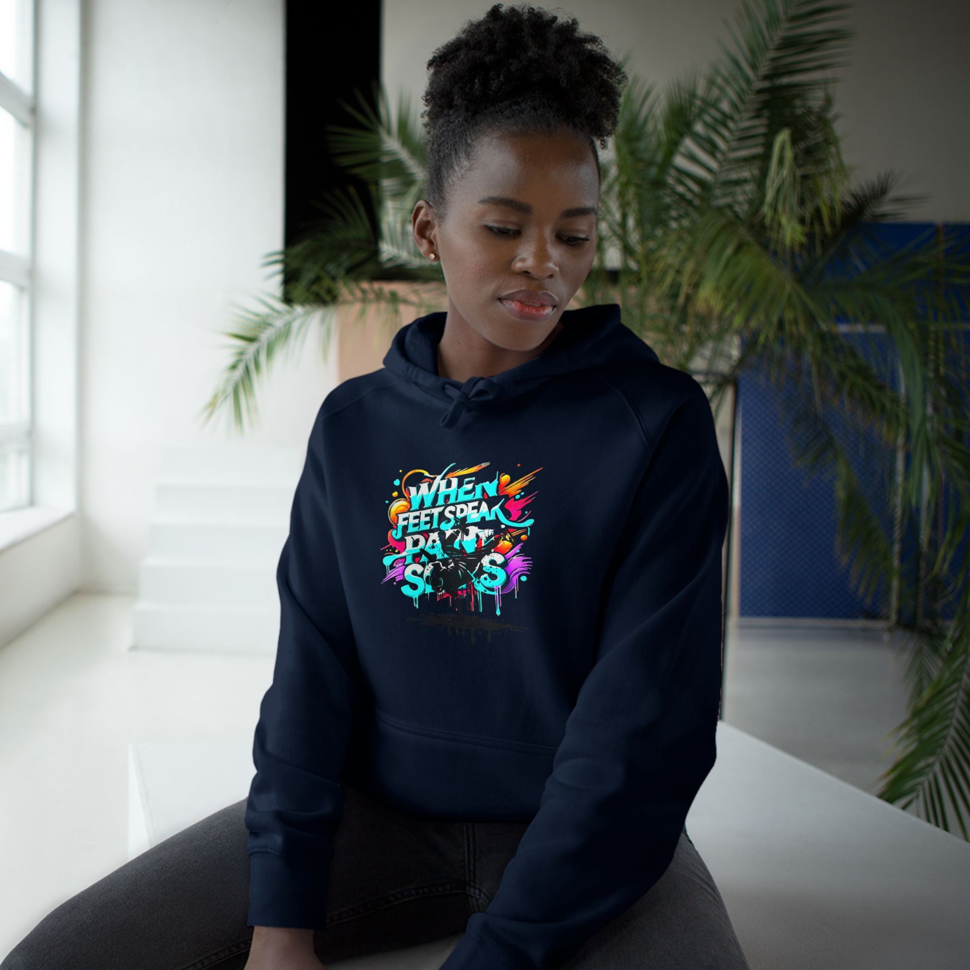 Urban Expression Graffiti Hoodie - When Feet Speak, Paint Soars Hoodie.