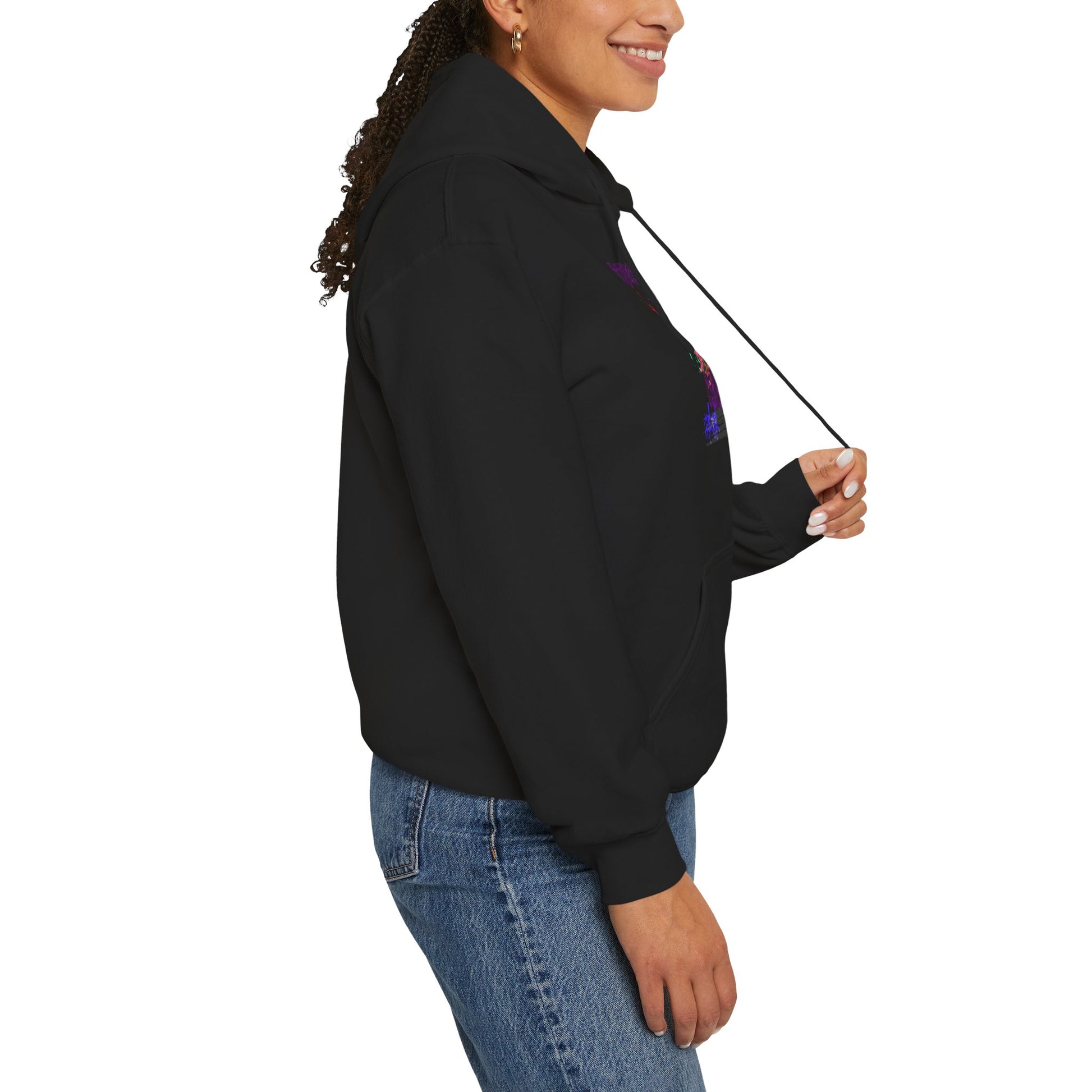Vibrant Floral Graphic Hoodie, Cozy Unisex Sweatshirt for Everyday Wear, Gift for Friends, Spring Fashion, Relaxed Style