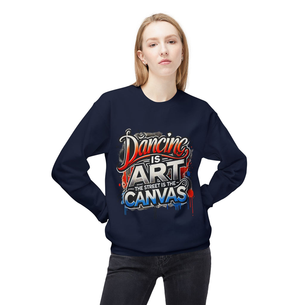 Dance Is Art Crewneck Sweatshirt, Unisex Fashion Sweatshirt, Art Lover Apparel, Gift for Dancers, Street Art Crew