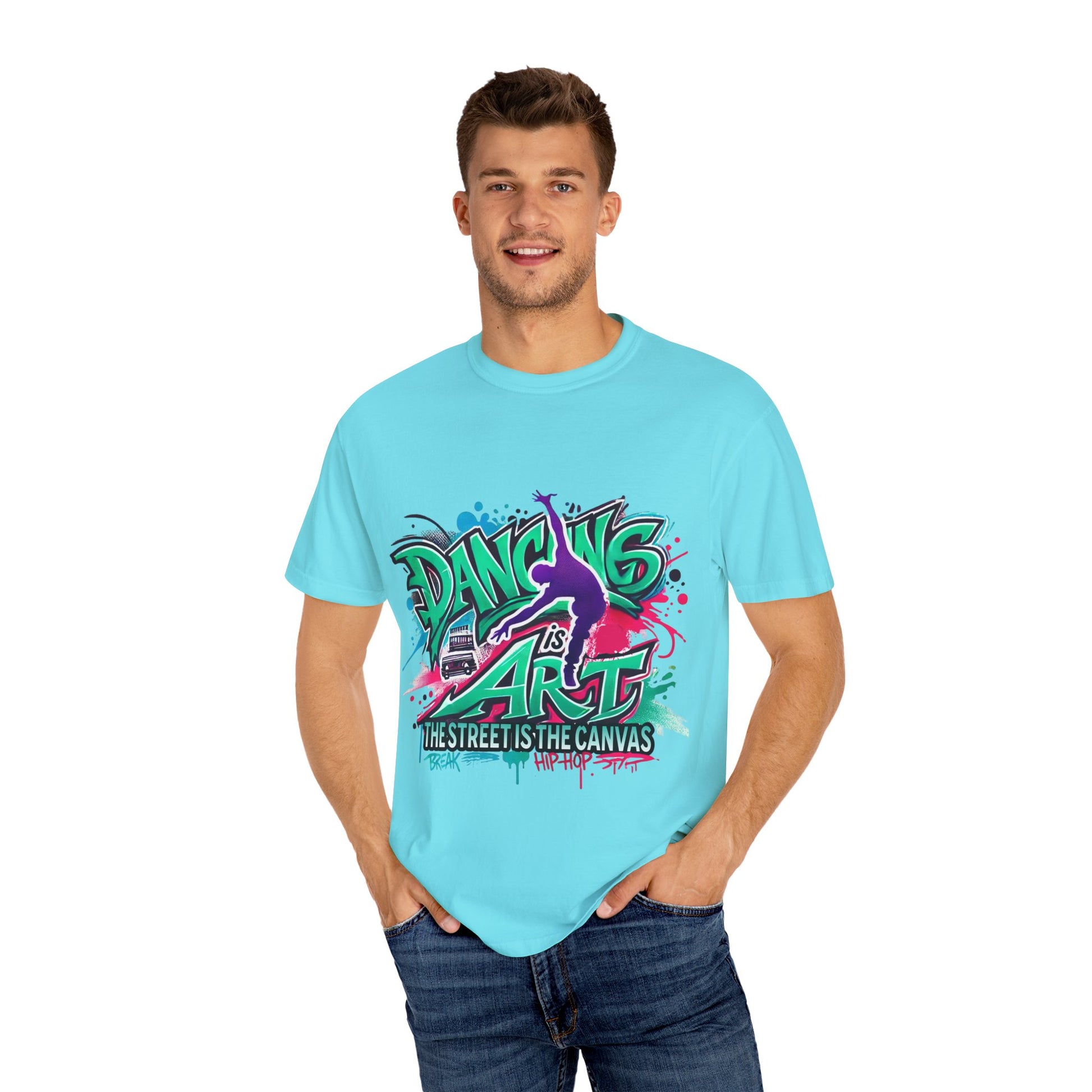 Artistic Dance T-Shirt, Urban Dance Tee, Street Art Apparel, Gift for Dancers, Graffiti Shirt, Colorful Expression Tee