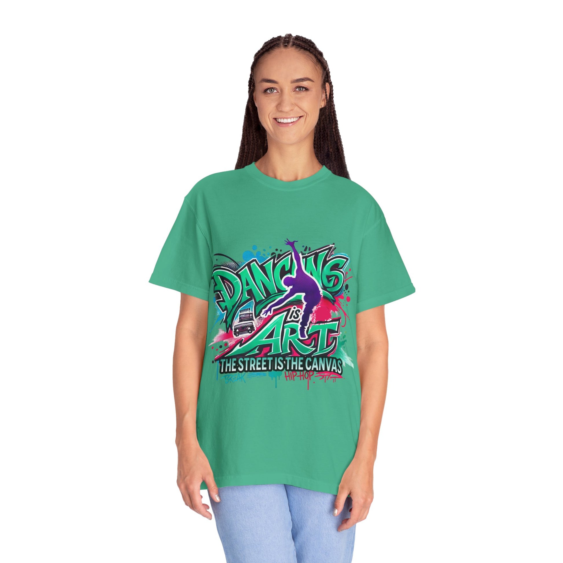 Artistic Dance T-Shirt, Urban Dance Tee, Street Art Apparel, Gift for Dancers, Graffiti Shirt, Colorful Expression Tee