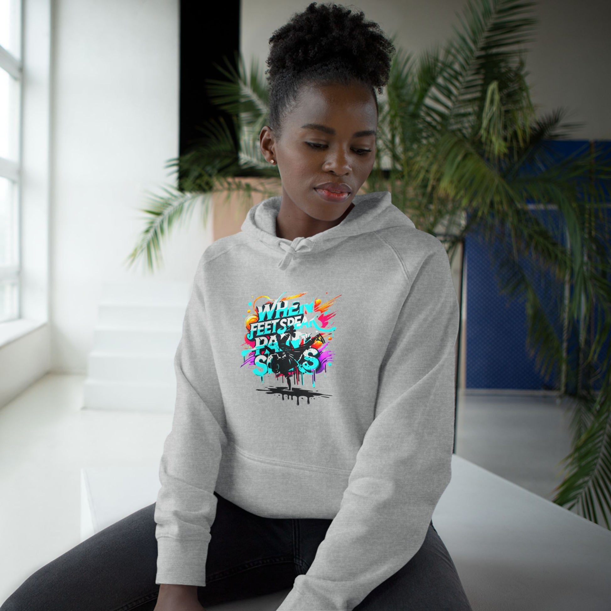Urban Expression Graffiti Hoodie - When Feet Speak, Paint Soars Hoodie.