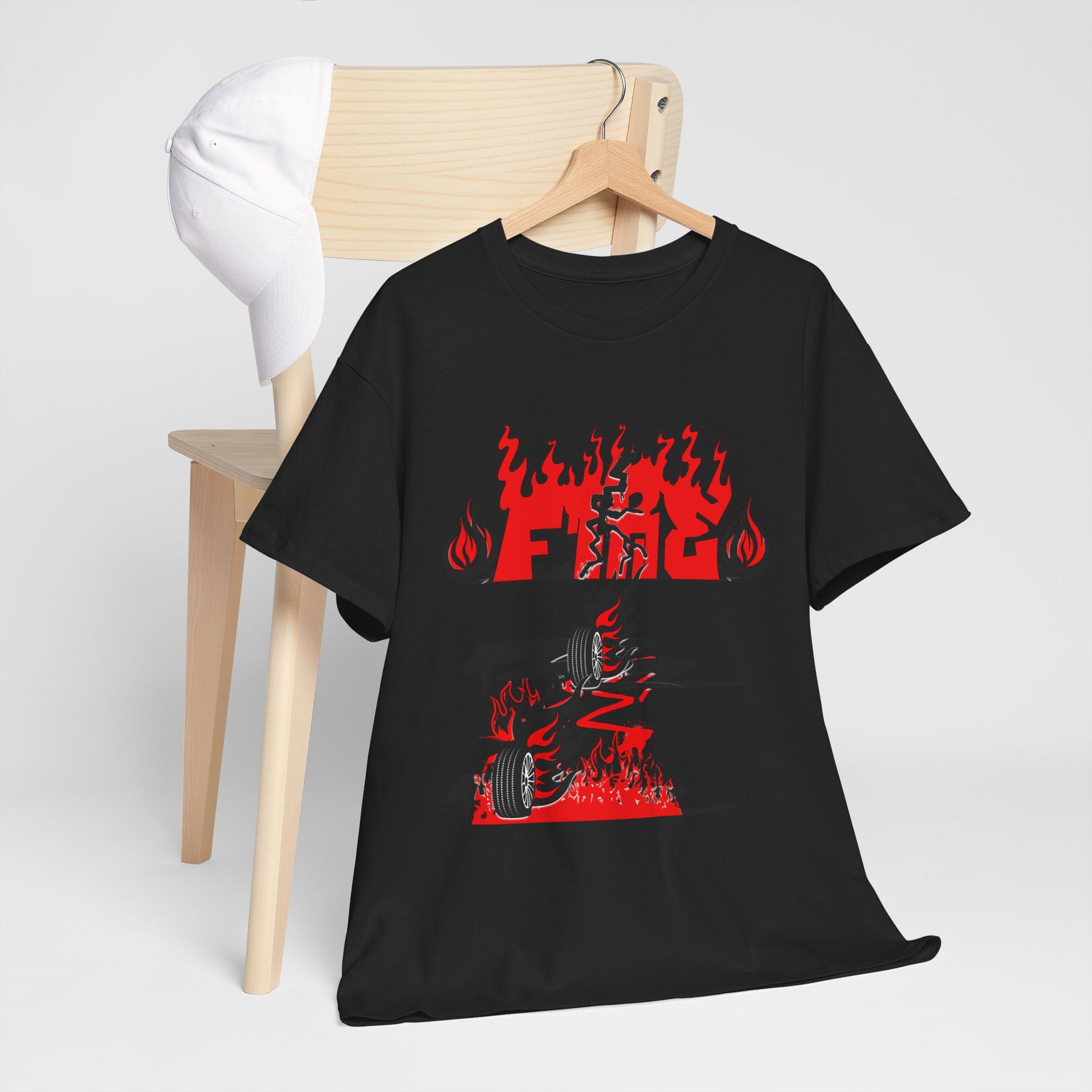 Fire Graphic Unisex Tee, Graphic T-Shirt, Casual Wear, Street Style, Gift for Him/Her, Festival Outfit