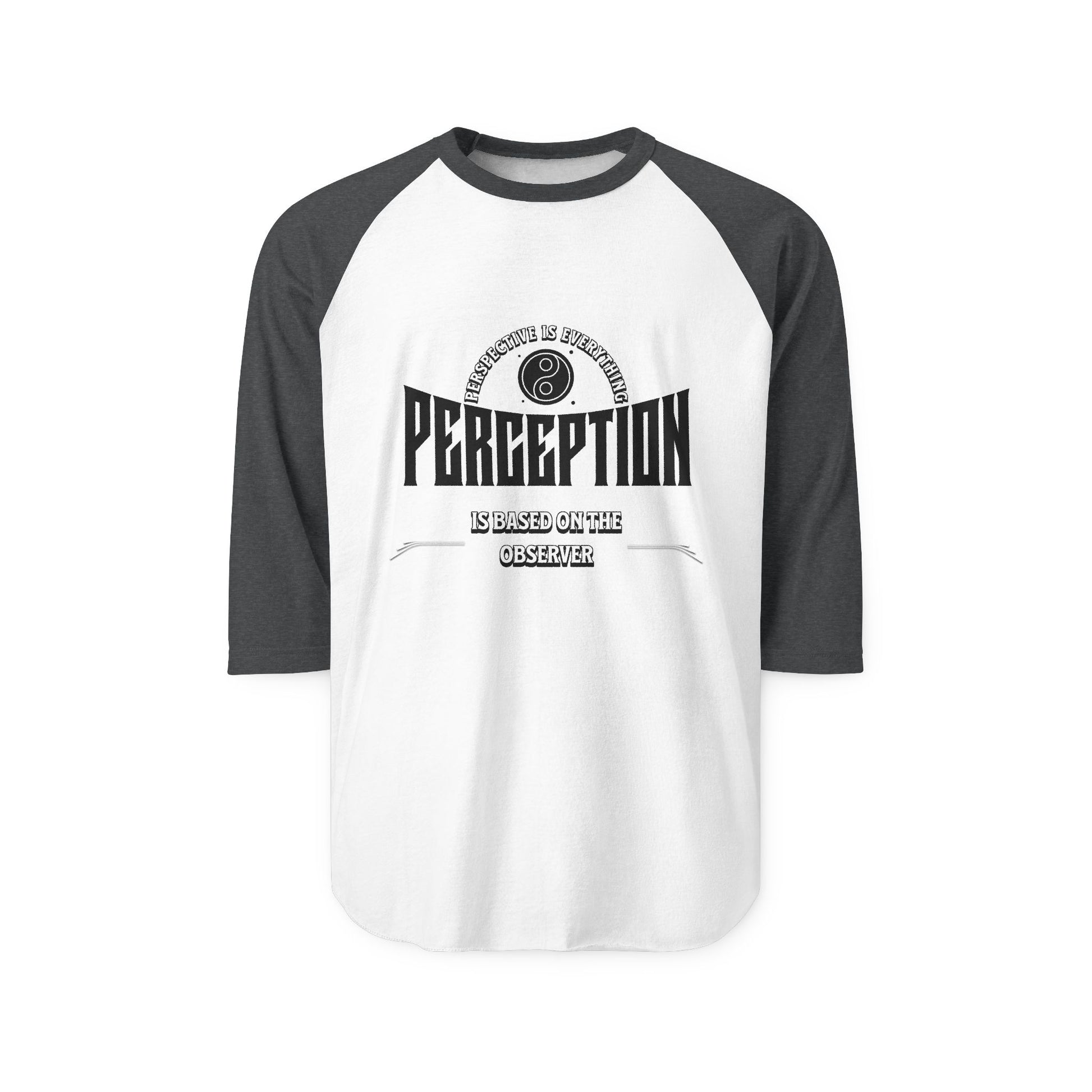 Three-Quarter Sleeve Raglan Shirt with 'Perception is Based on the Observer' Design - Casual Tee for Mindful Living, Great Gift [...]