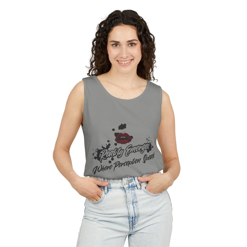 Tank Top - "Create Yourself" Quote Design, Motivational Apparel, Gift for Self-Love, Summer Essential, Positive Vibes
