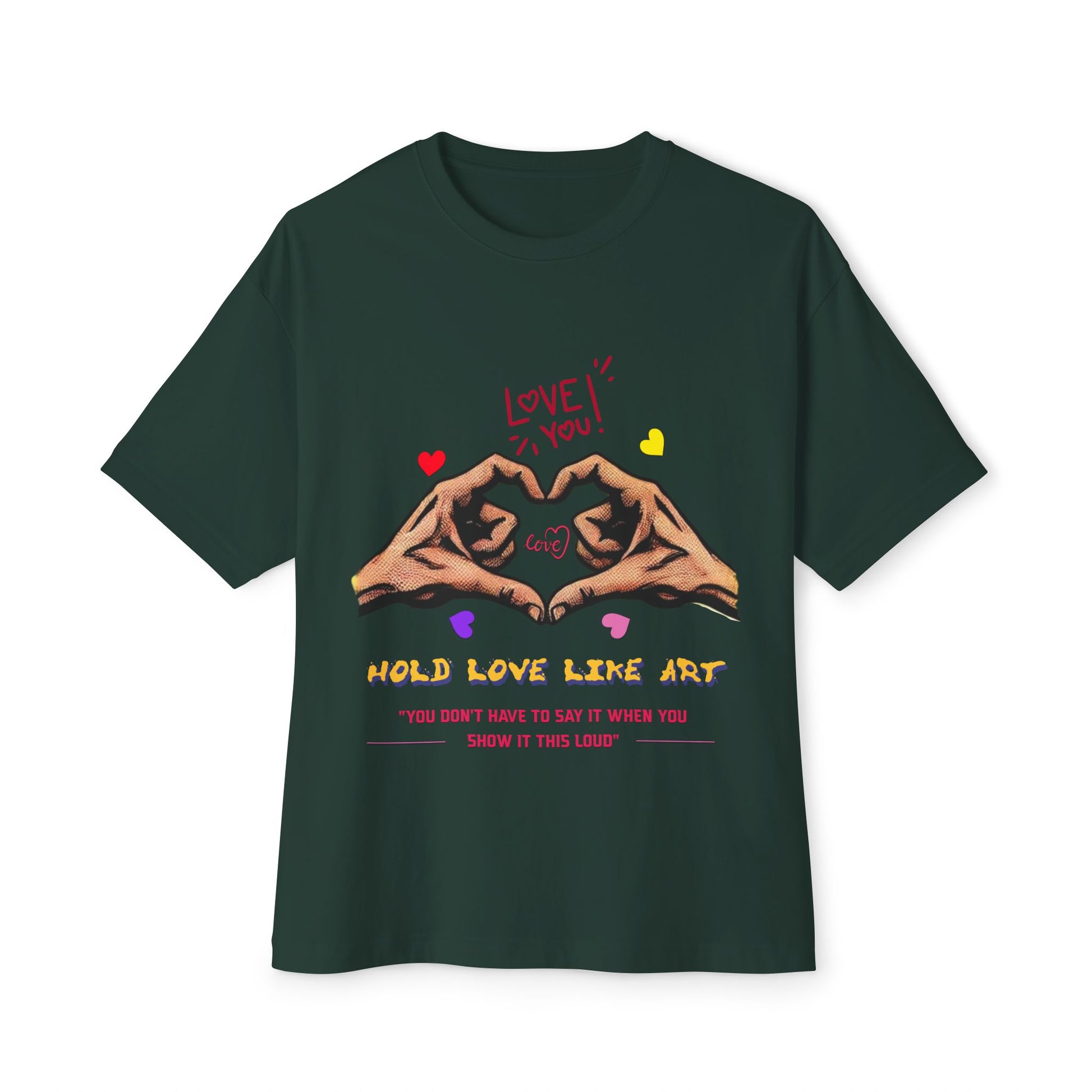 Unisex Oversized Boxy Tee - Love Life Art, Casual Wear, Gifts for Her, Art Apparel, Everyday Comfort Shirt