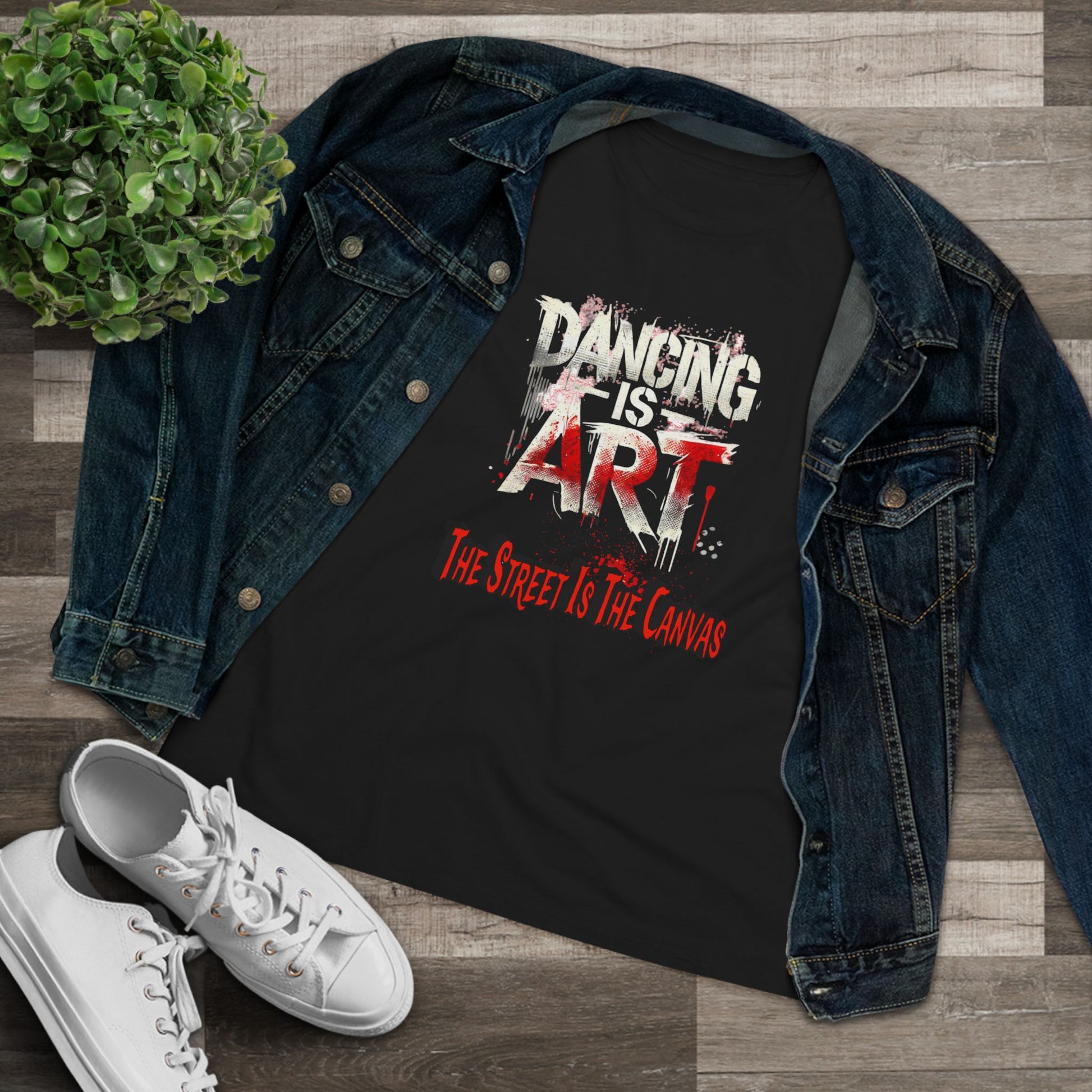 Dancing is Art Cotton Tee, Artistic Women's Shirt, Graphic Dance Top, Unique Gift for Dancers, Trendy Streetwear Tee