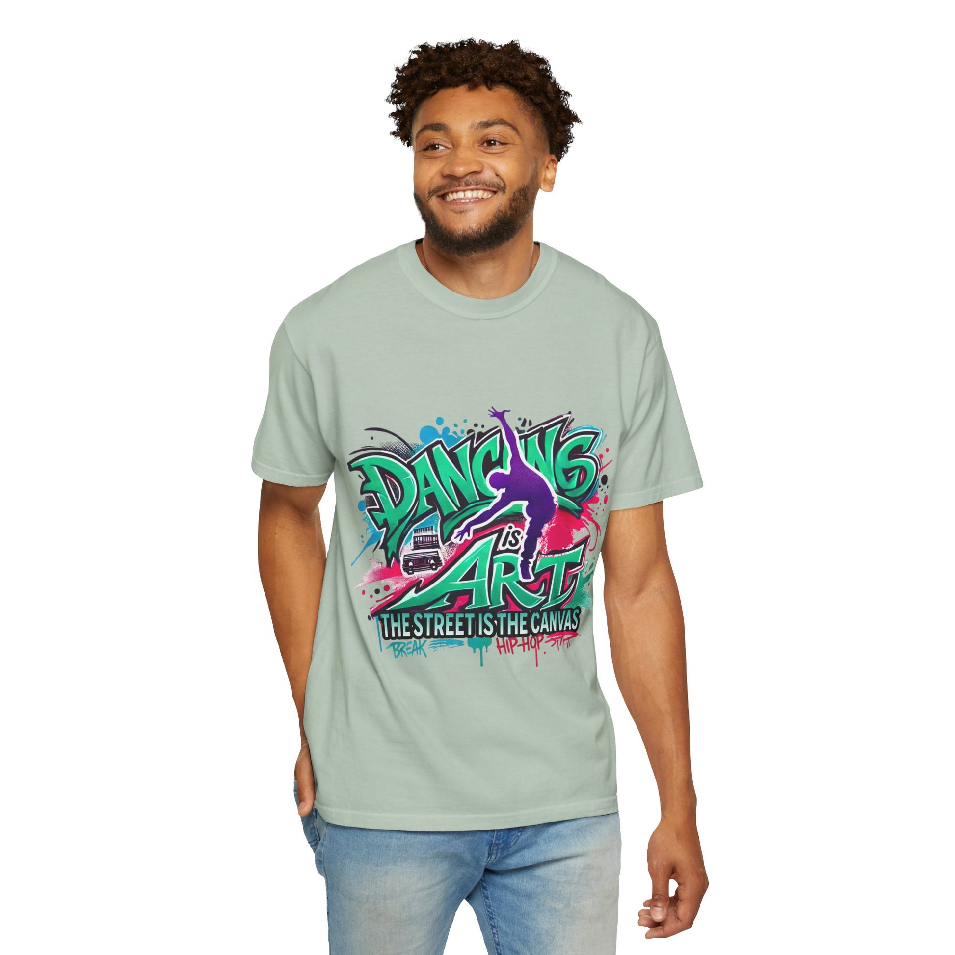 Artistic Dance T-Shirt, Urban Dance Tee, Street Art Apparel, Gift for Dancers, Graffiti Shirt, Colorful Expression Tee