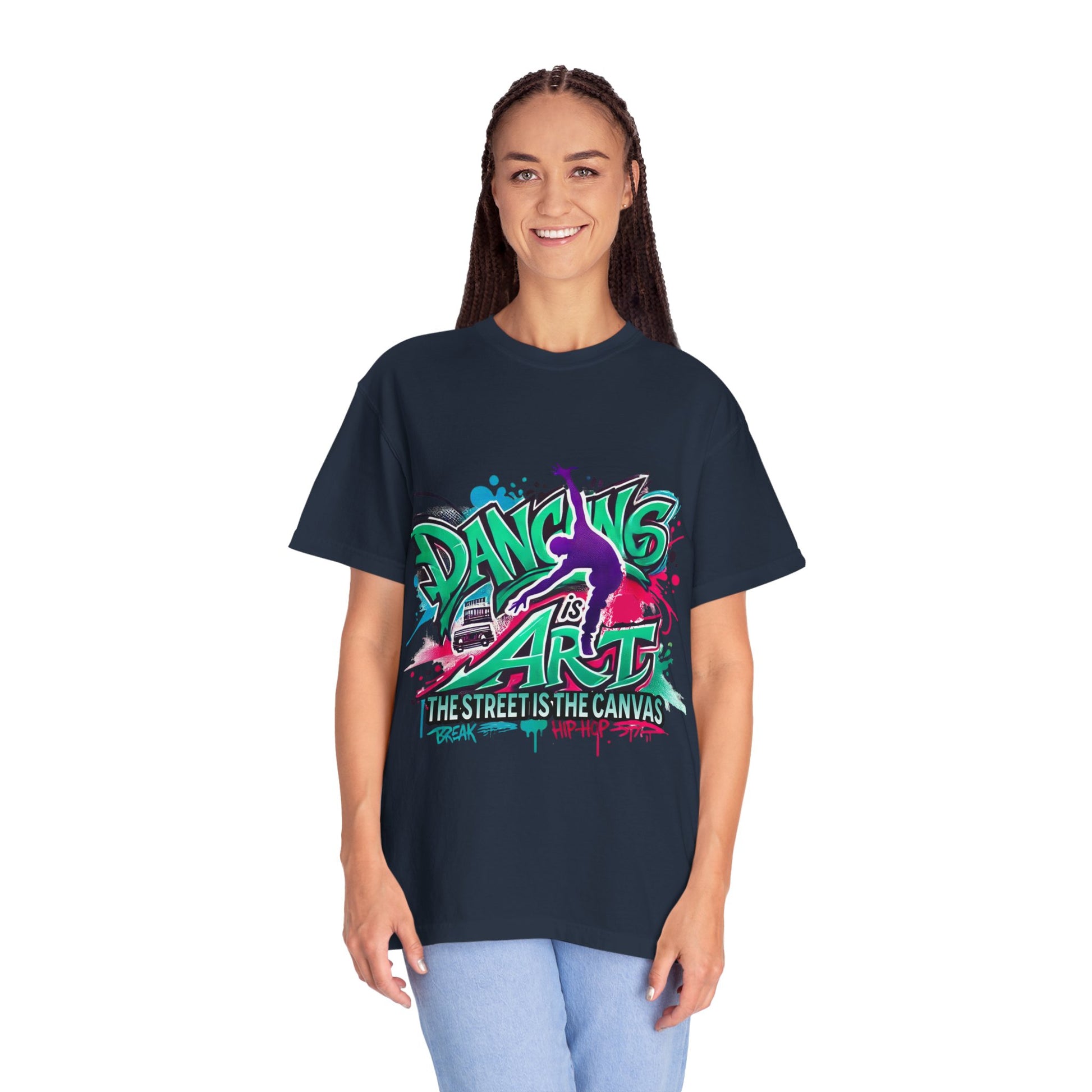 Artistic Dance T-Shirt, Urban Dance Tee, Street Art Apparel, Gift for Dancers, Graffiti Shirt, Colorful Expression Tee